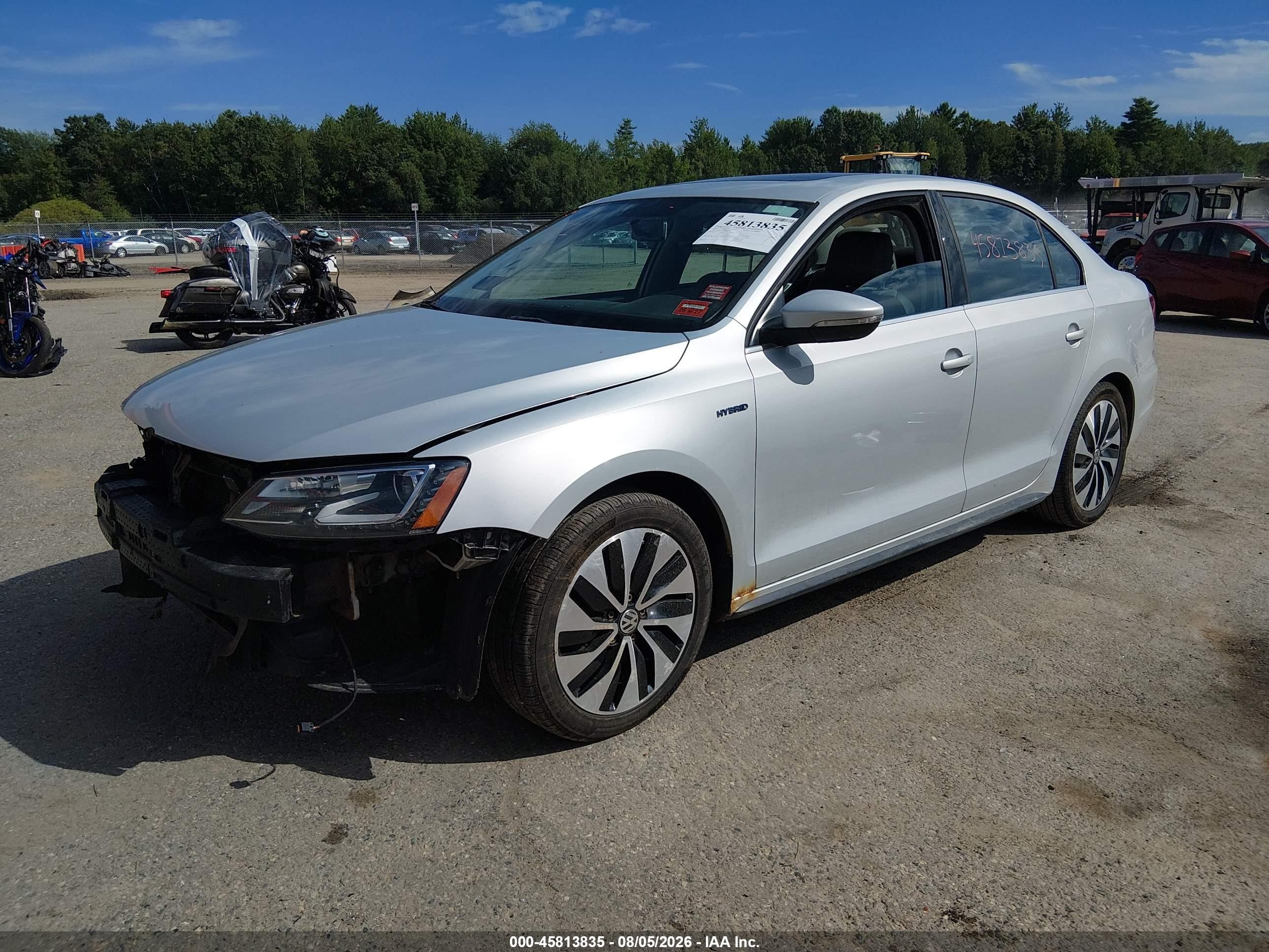2013 Volkswagen Jetta Hybrid Sel Premium Silver vin: 3VW637AJ2DM297693