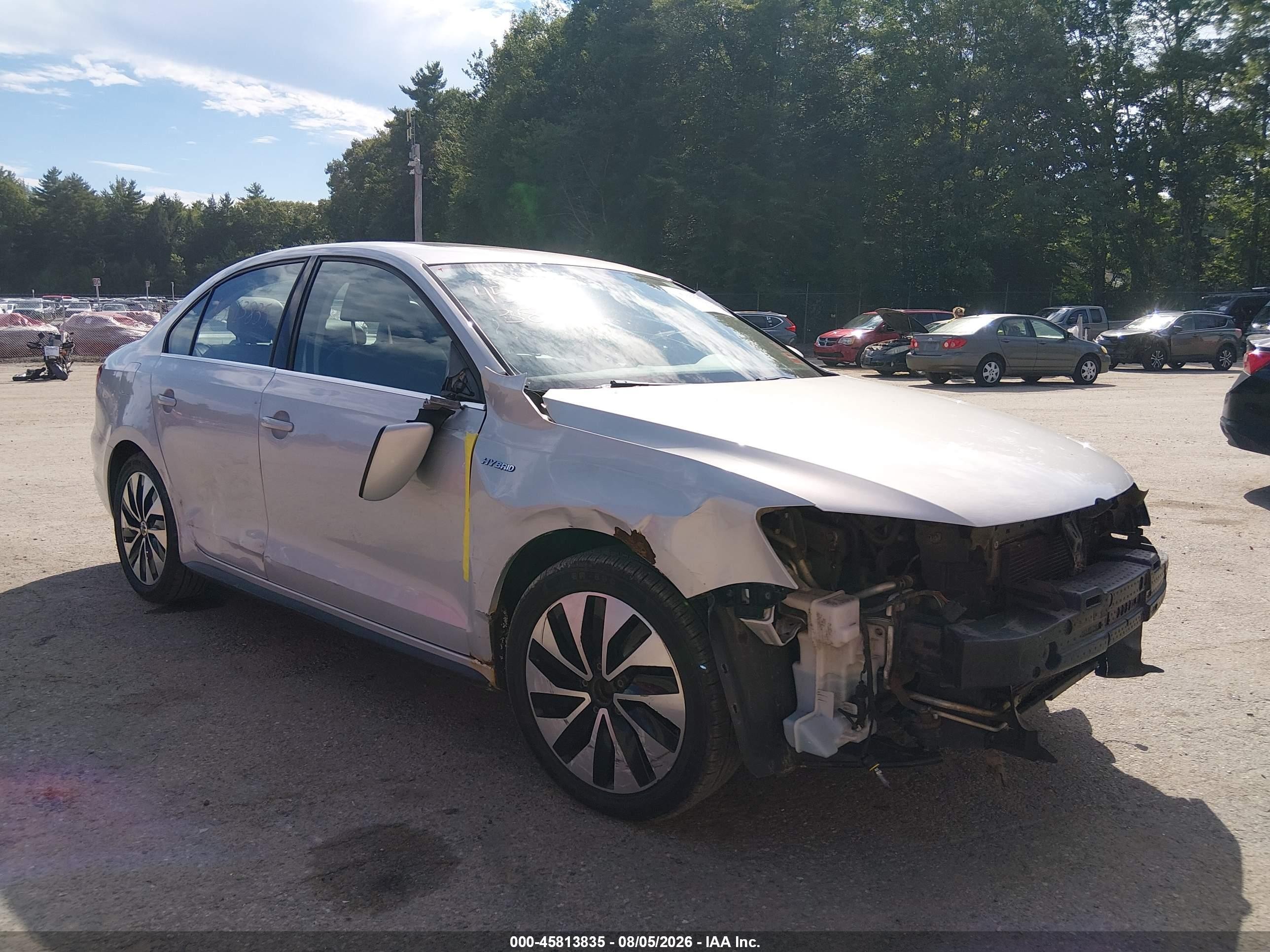2013 Volkswagen Jetta Hybrid Sel Premium Silver vin: 3VW637AJ2DM297693