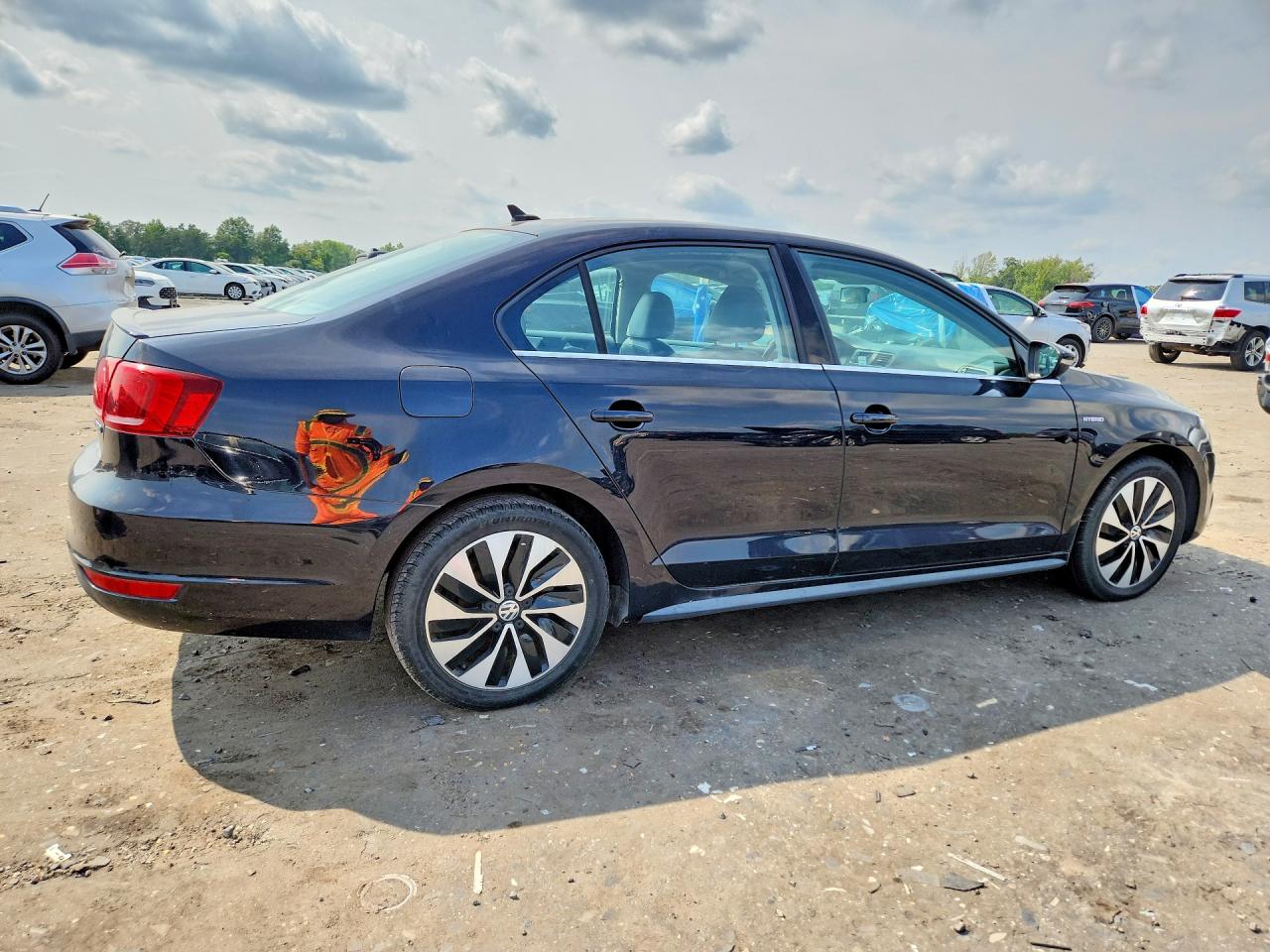 2014 Volkswagen Jetta Hybrid Black vin: 3VW637AJ2EM208609