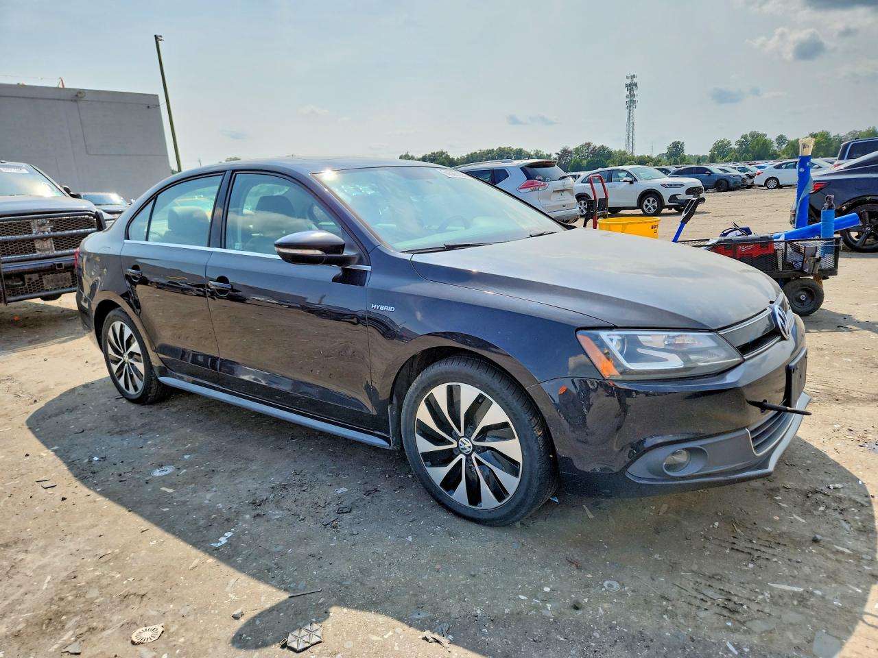 2014 Volkswagen Jetta Hybrid Black vin: 3VW637AJ2EM208609