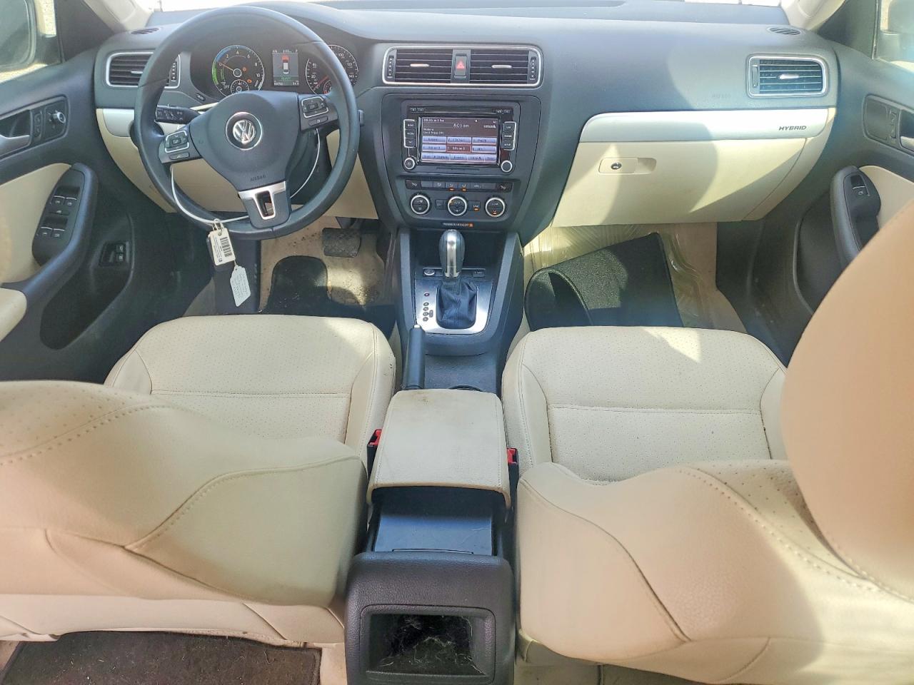 2014 Volkswagen Jetta Hybrid Gold vin: 3VW637AJ2EM214569