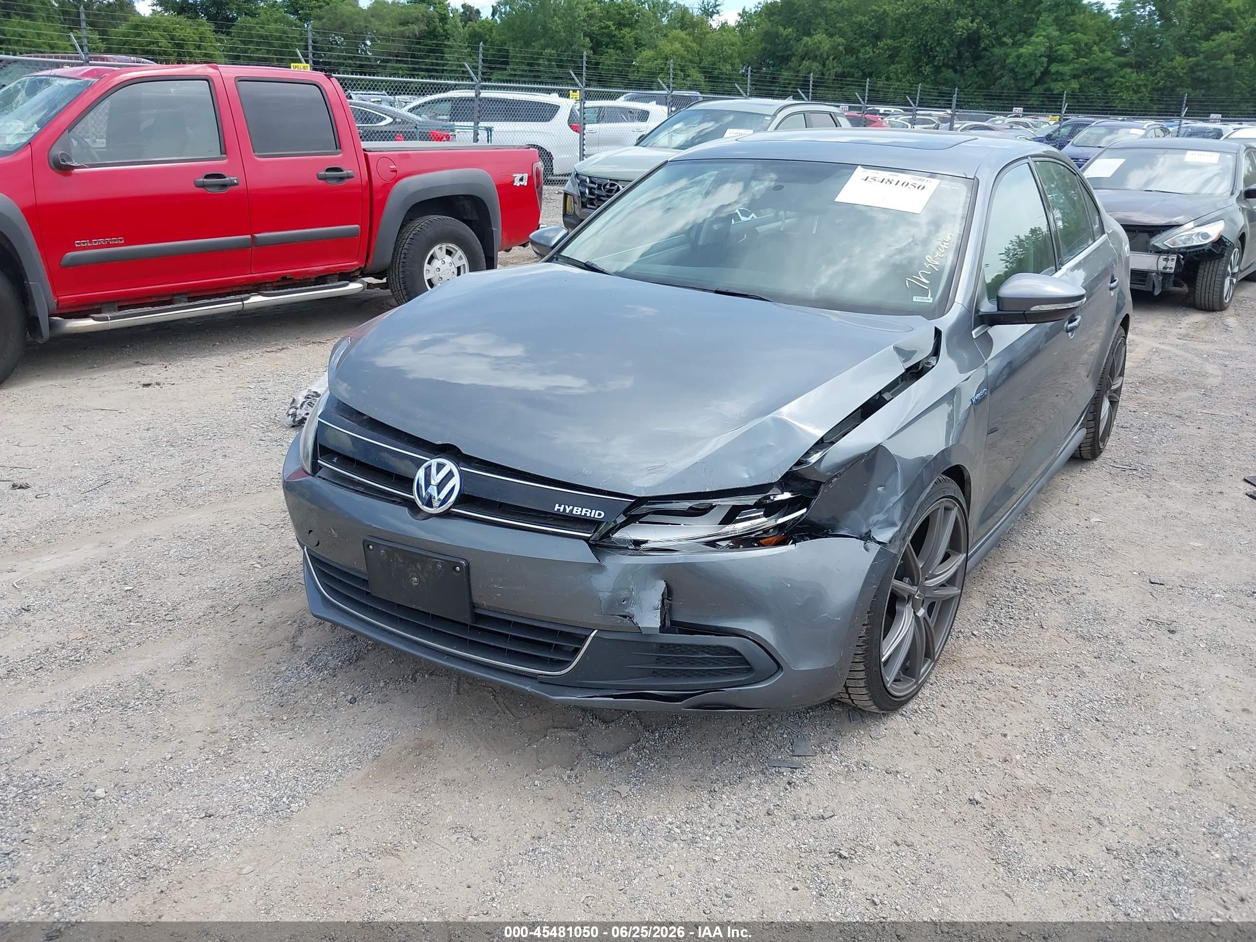 2013 Volkswagen Jetta Hybrid Sel Gray vin: 3VW637AJ3DM296634