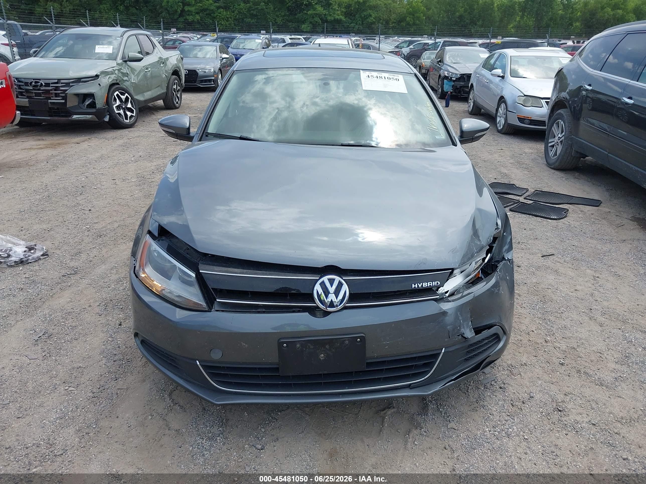 2013 Volkswagen Jetta Hybrid Sel Gray vin: 3VW637AJ3DM296634