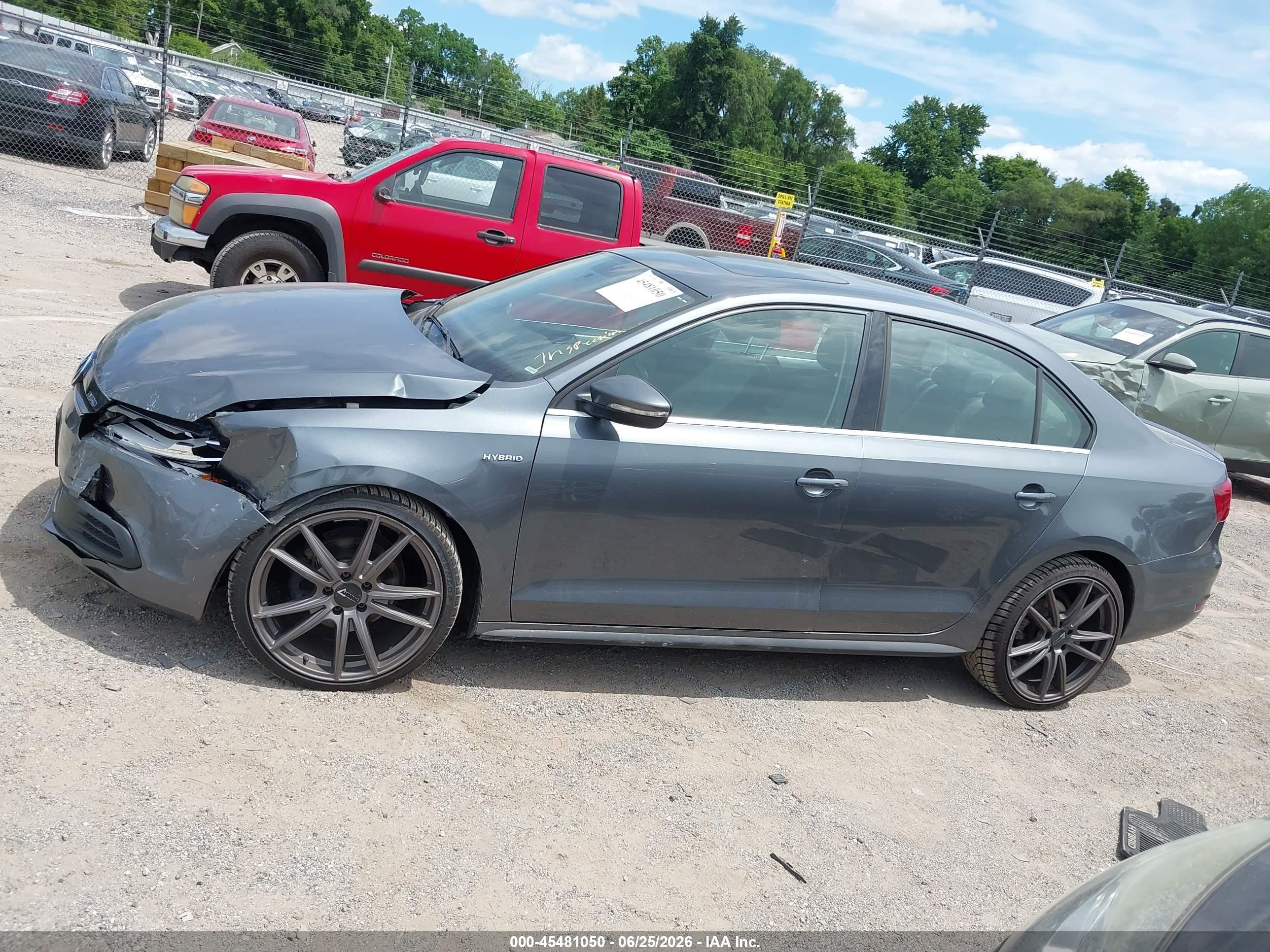2013 Volkswagen Jetta Hybrid Sel Gray vin: 3VW637AJ3DM296634