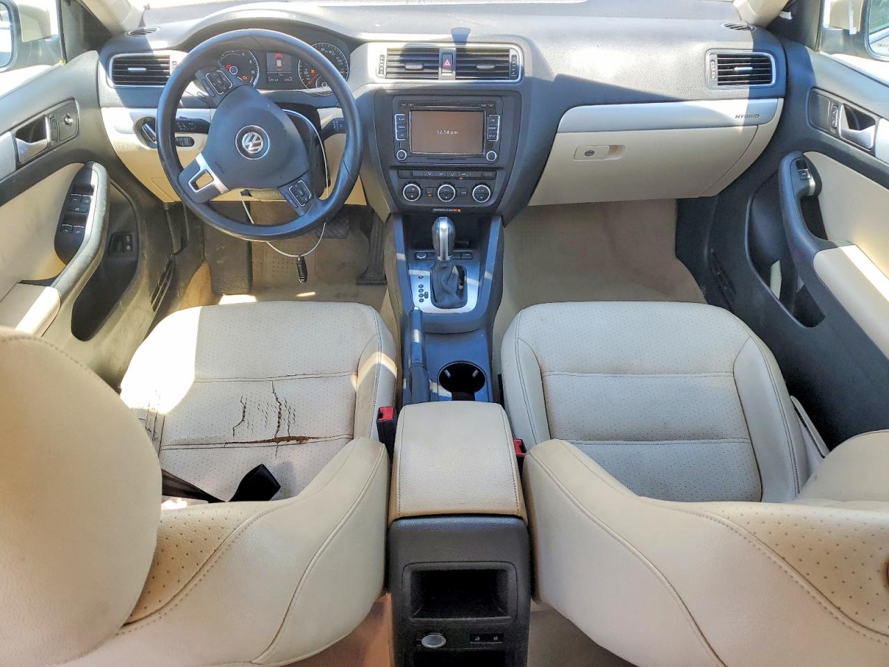 2014 Volkswagen Jetta Hybrid Gold vin: 3VW637AJ3EM290785
