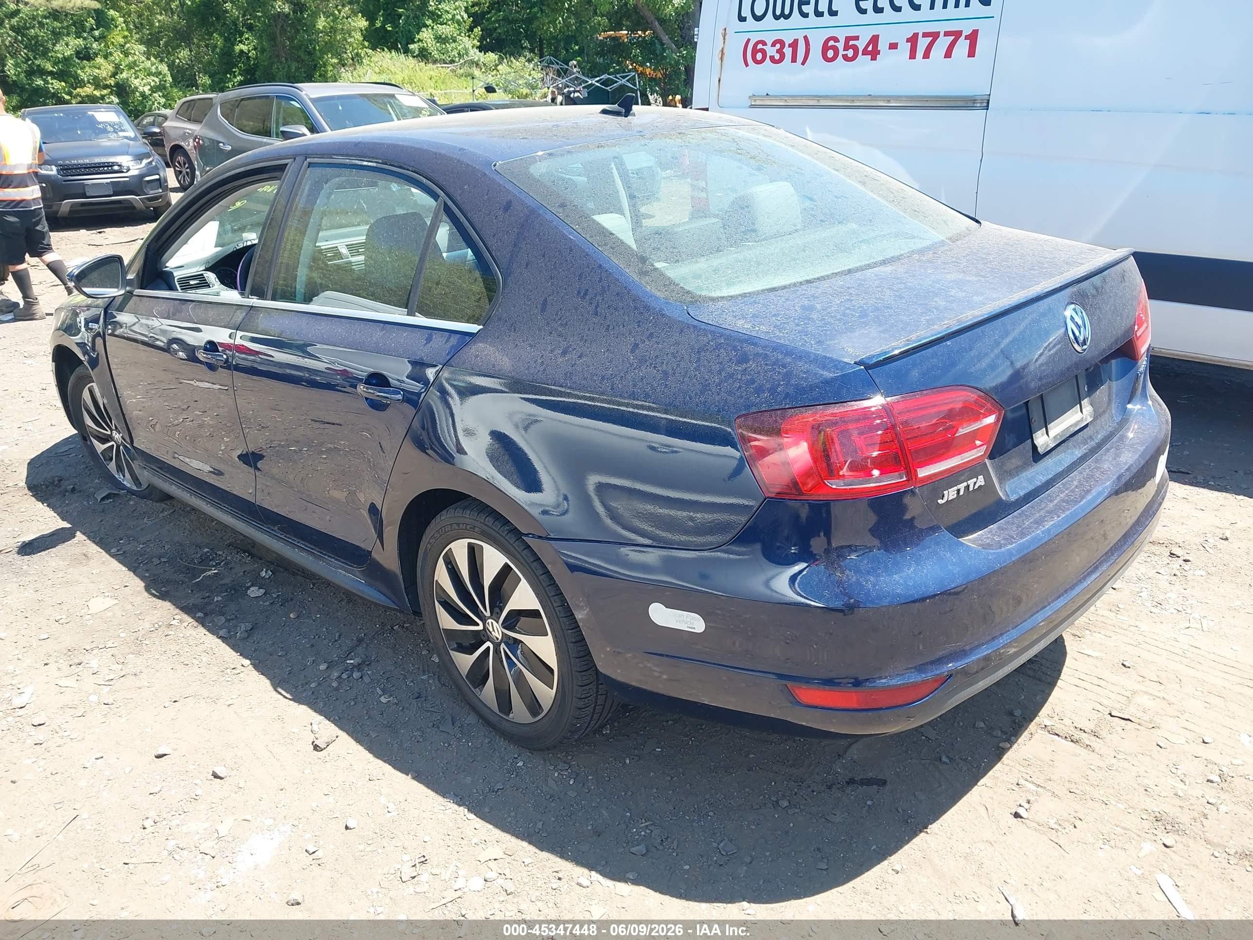 2013 Volkswagen Jetta Hybrid Sel Premium Синий vin: 3VW637AJ4DM214376