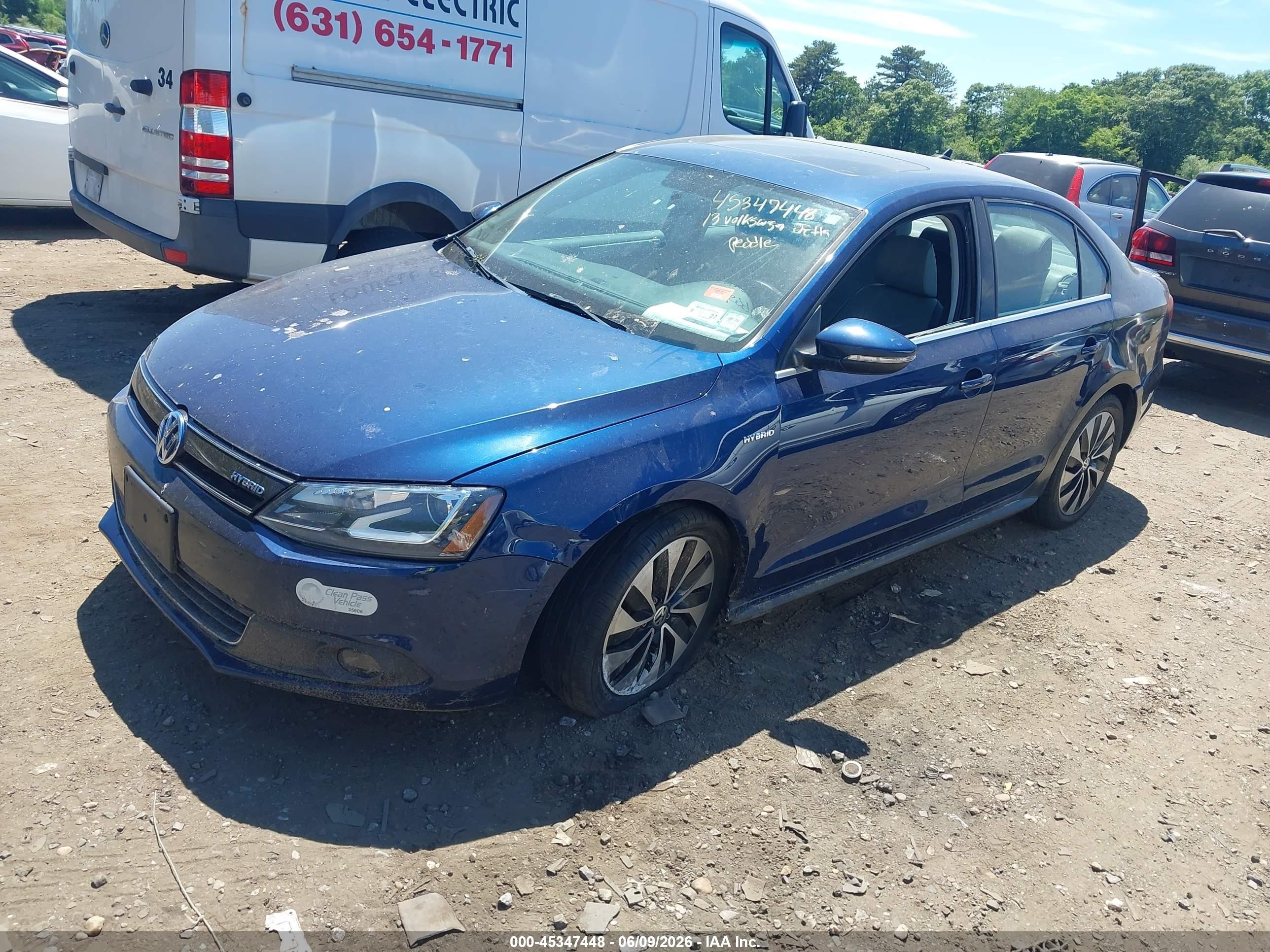 2013 Volkswagen Jetta Hybrid Sel Premium Синий vin: 3VW637AJ4DM214376