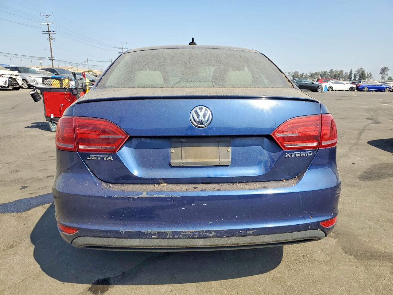 2013 Volkswagen Jetta Hybrid Blue vin: 3VW637AJ4DM226754