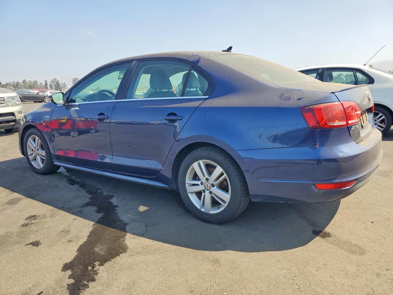 2013 Volkswagen Jetta Hybrid Blue vin: 3VW637AJ4DM226754