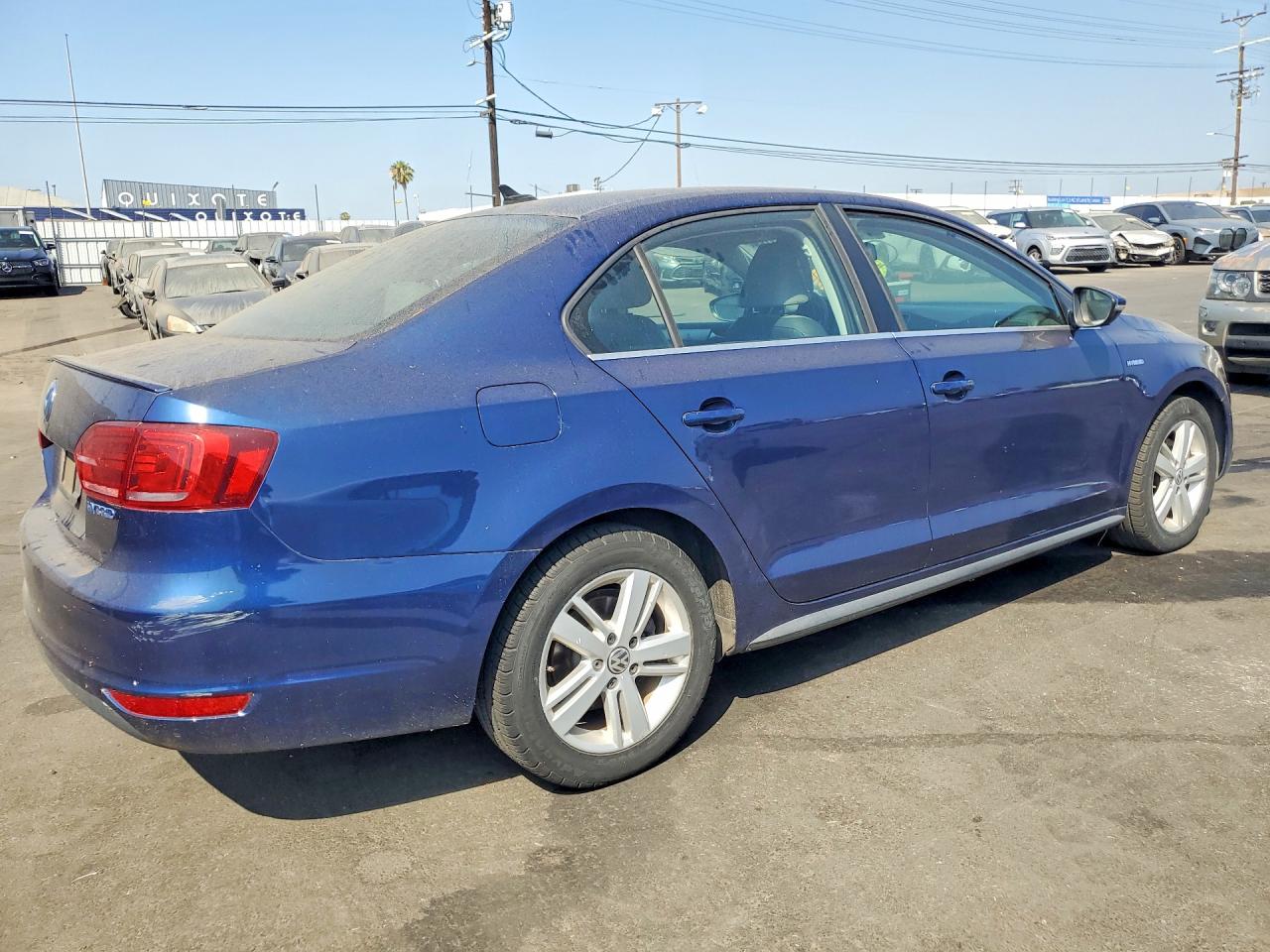 2013 Volkswagen Jetta Hybrid Blue vin: 3VW637AJ4DM226754