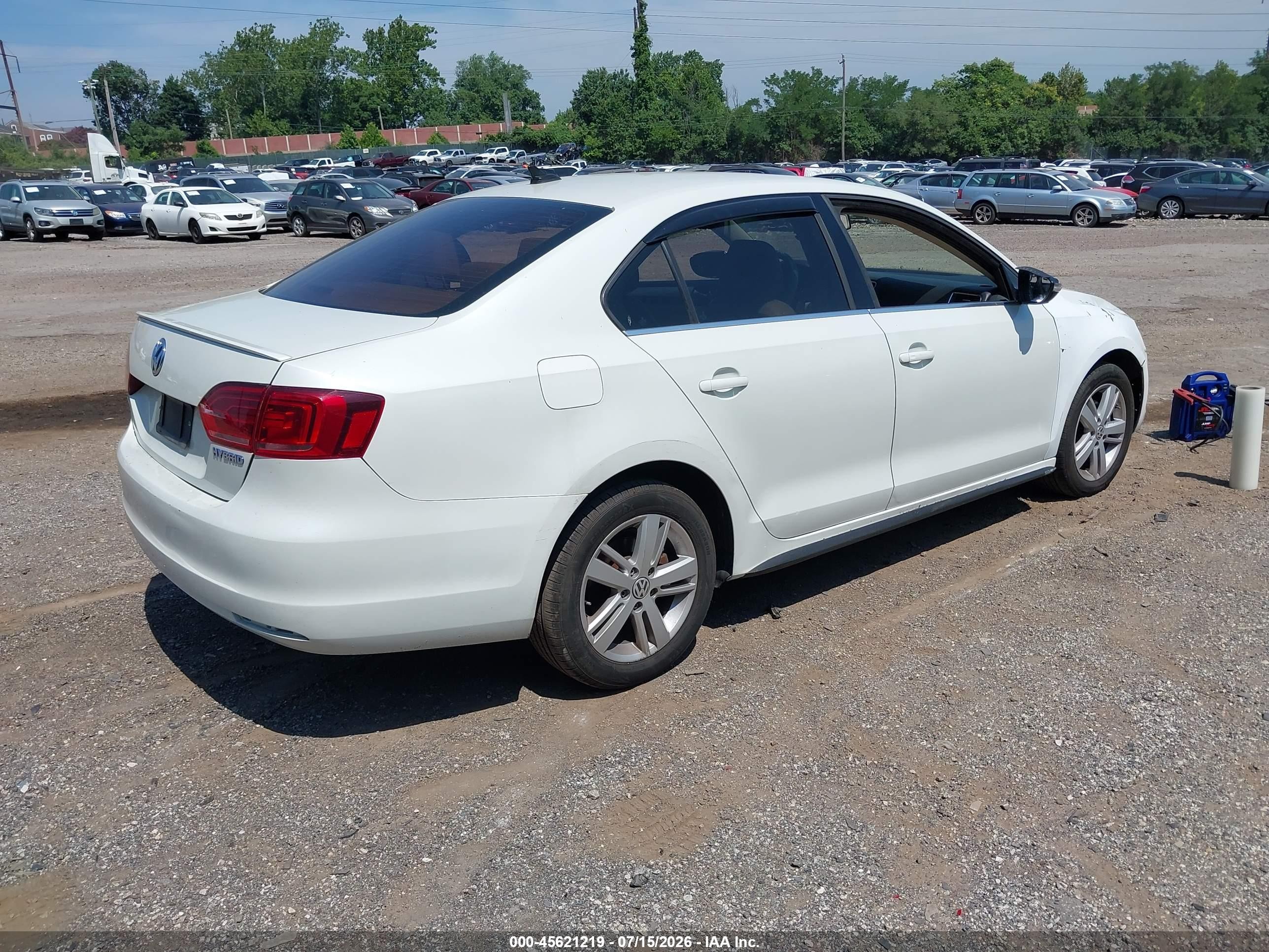 2013 Volkswagen Jetta Hybrid Sel White vin: 3VW637AJ4DM231291