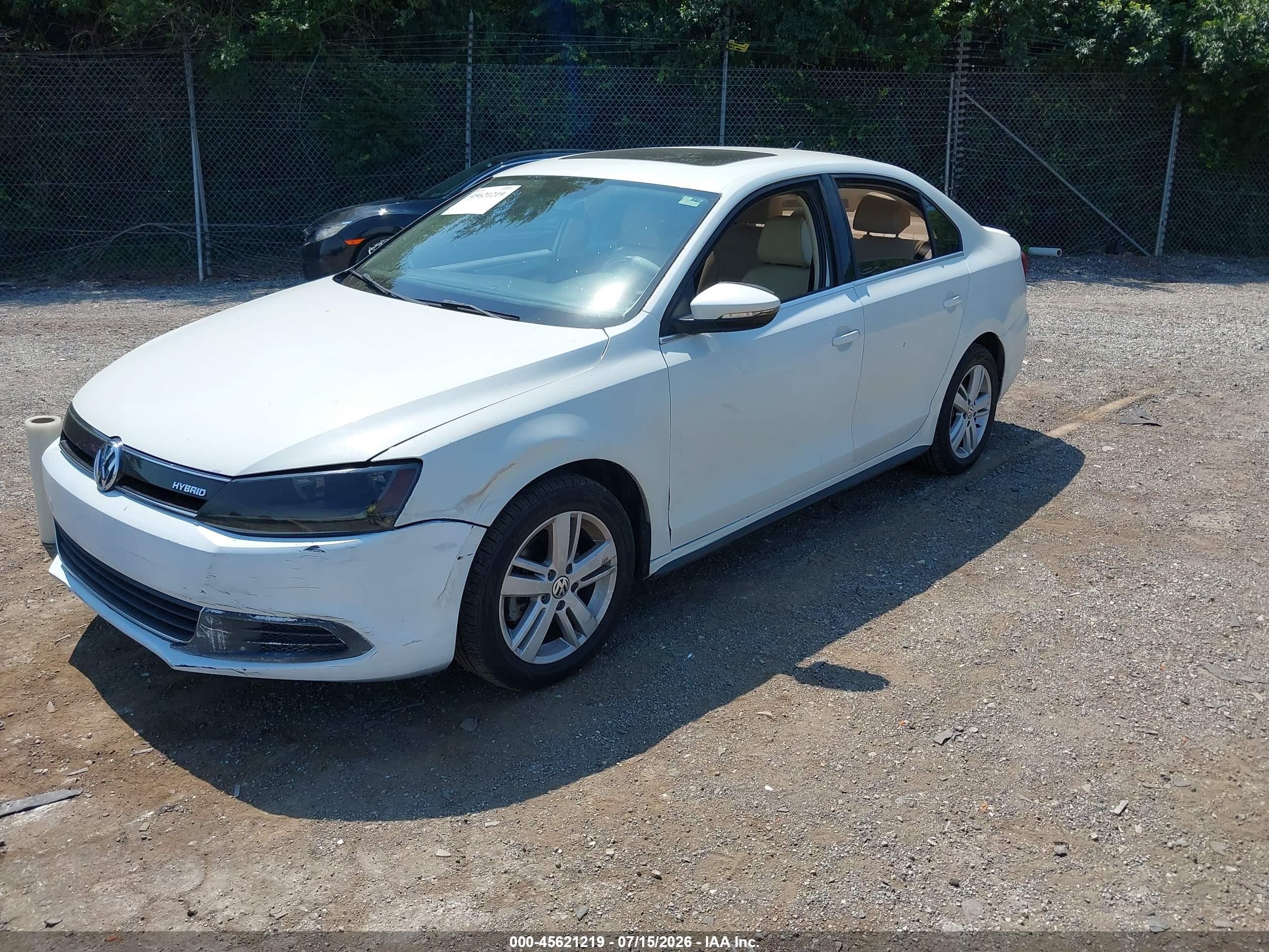 2013 Volkswagen Jetta Hybrid Sel White vin: 3VW637AJ4DM231291