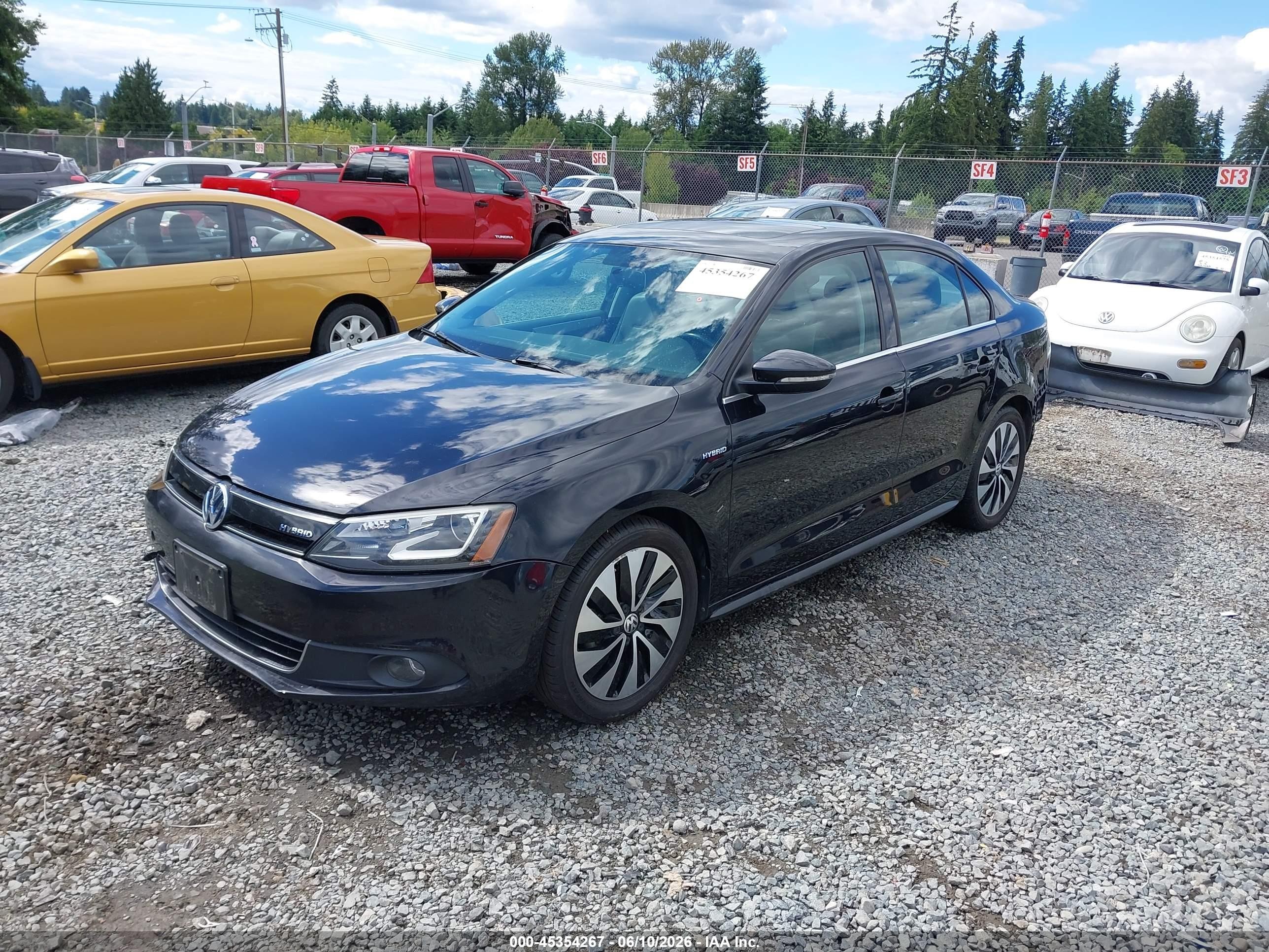 2013 Volkswagen Jetta Hybrid Sel Premium Black vin: 3VW637AJ4DM233168