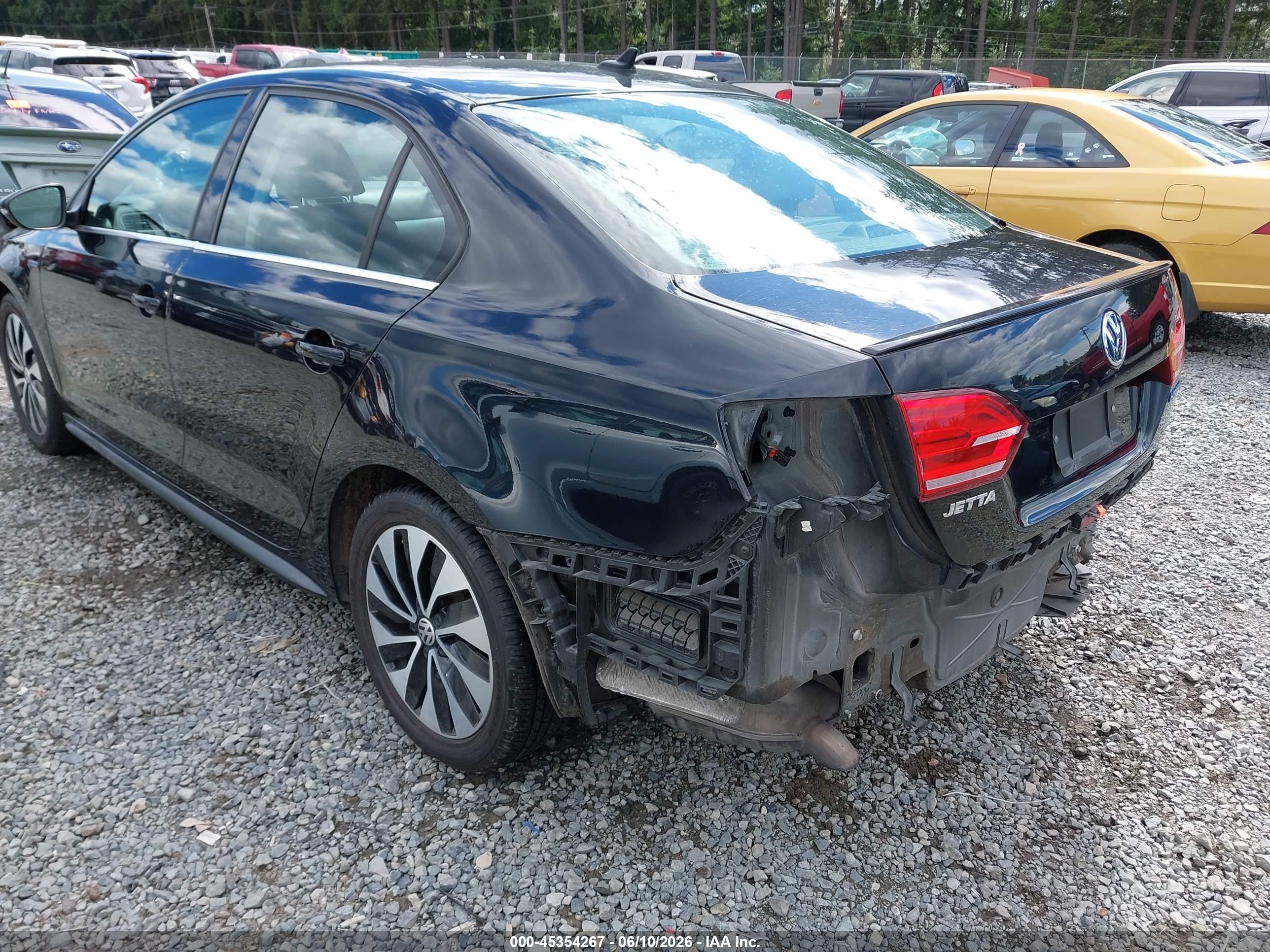 2013 Volkswagen Jetta Hybrid Sel Premium Black vin: 3VW637AJ4DM233168