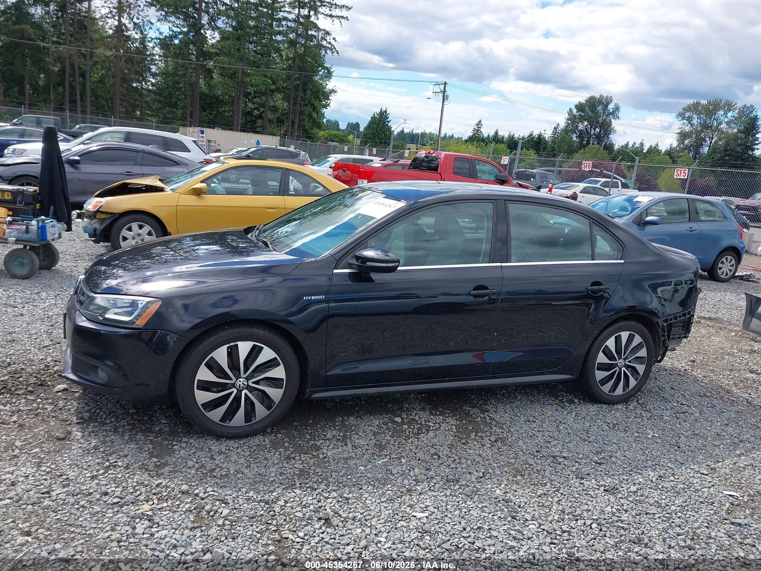 2013 Volkswagen Jetta Hybrid Sel Premium Black vin: 3VW637AJ4DM233168