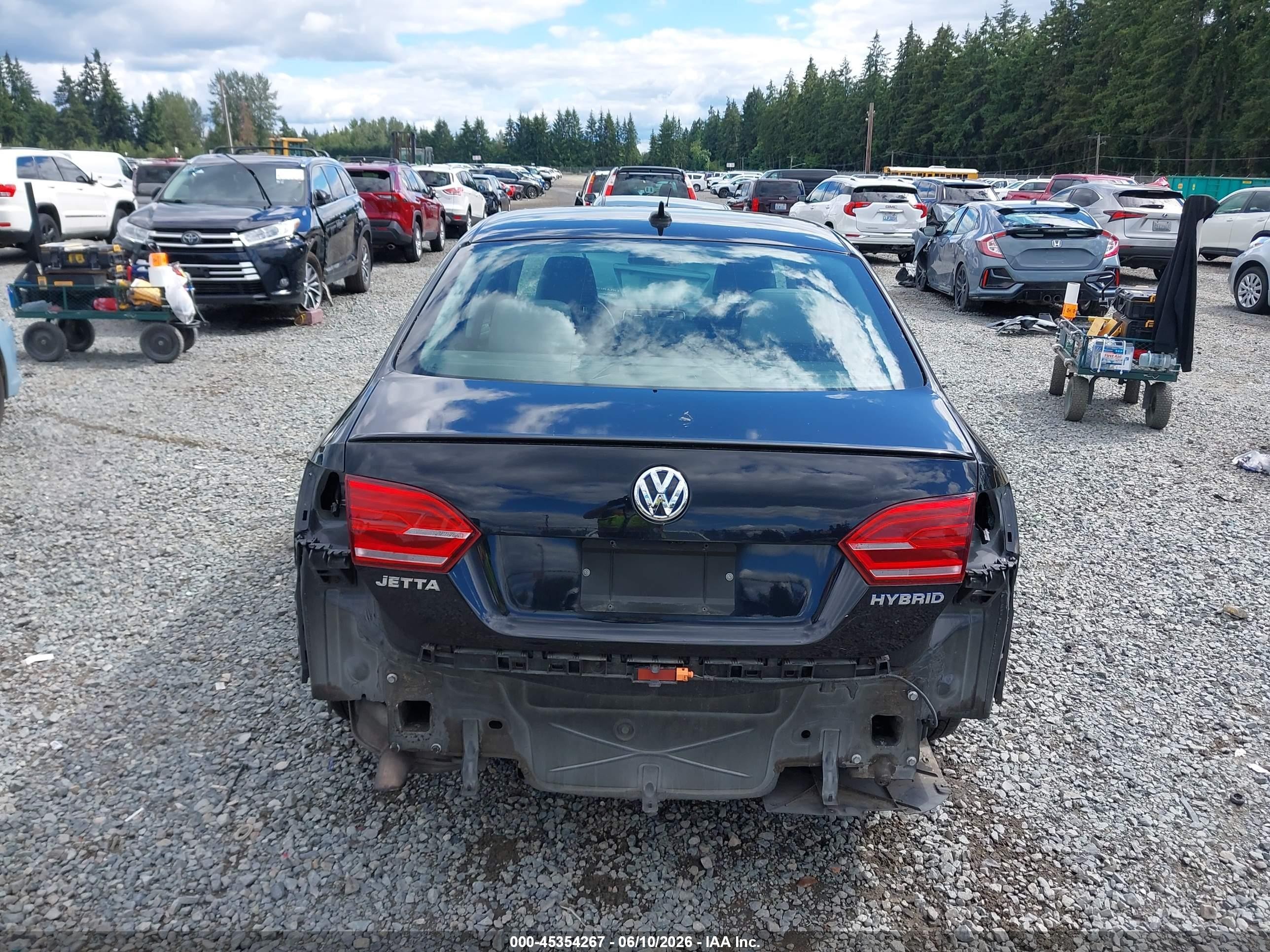 2013 Volkswagen Jetta Hybrid Sel Premium Black vin: 3VW637AJ4DM233168
