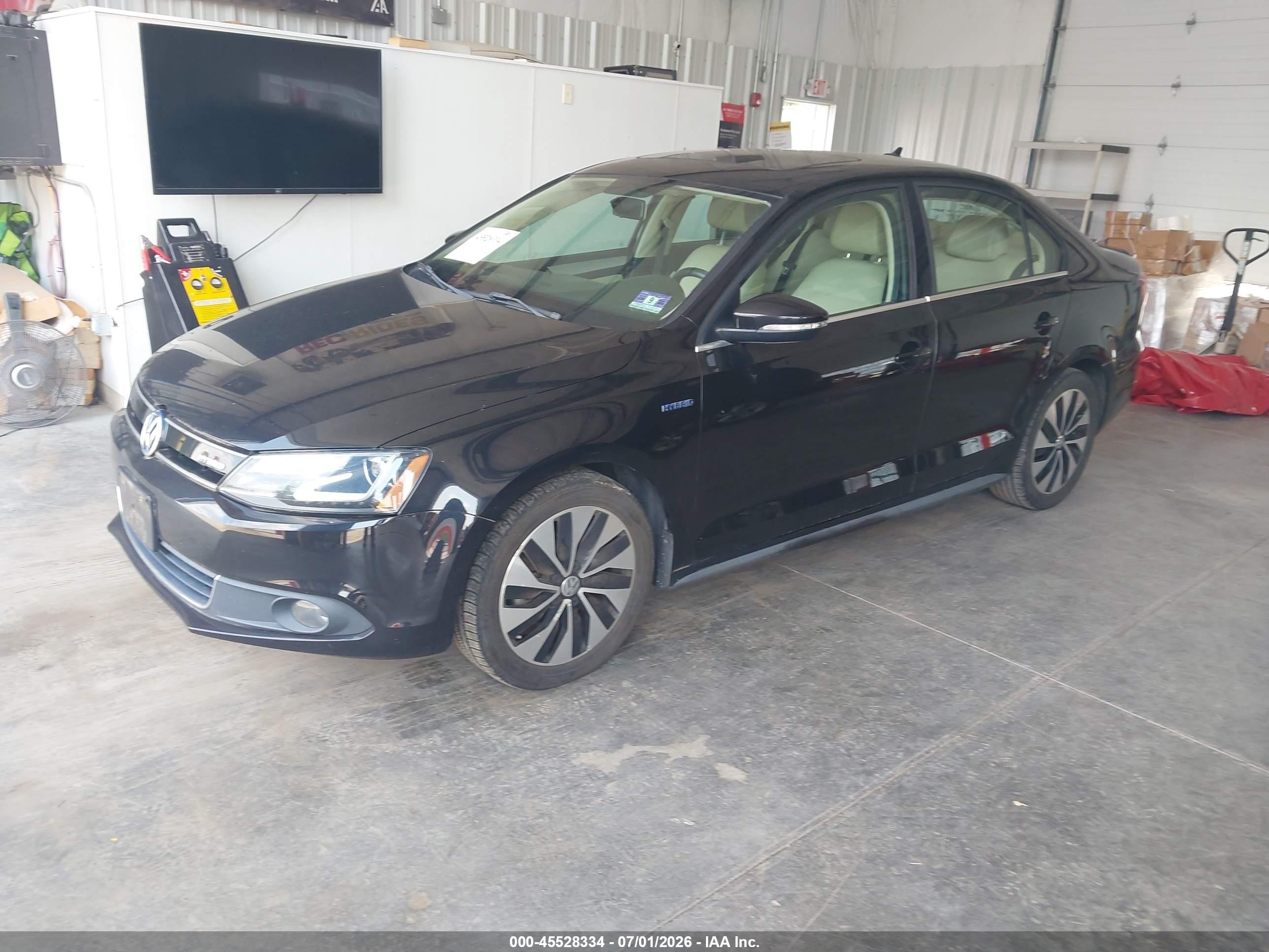 2013 Volkswagen Jetta Hybrid Sel Premium Black vin: 3VW637AJ4DM284878