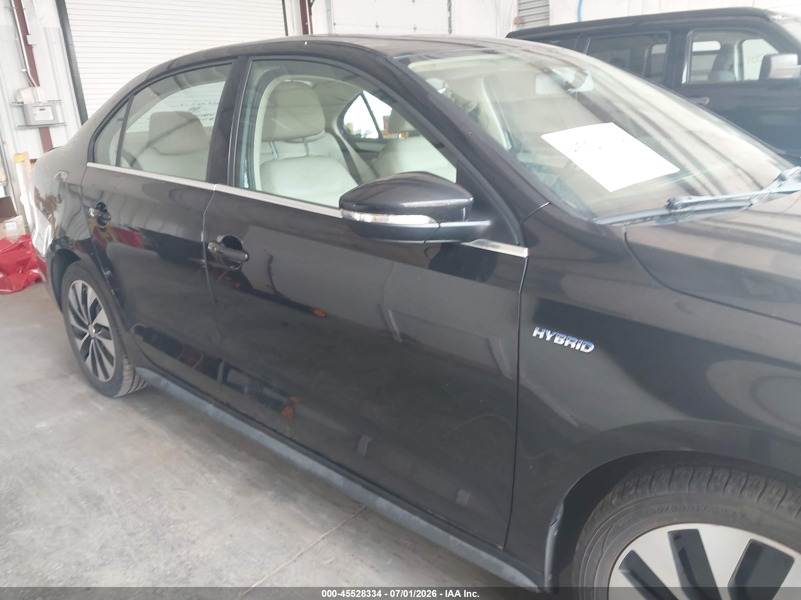 2013 Volkswagen Jetta Hybrid Sel Premium Black vin: 3VW637AJ4DM284878