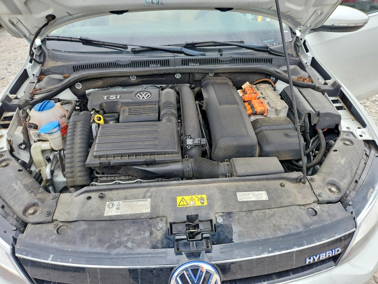 2014 Volkswagen Jetta Hybrid White vin: 3VW637AJ4EM214587