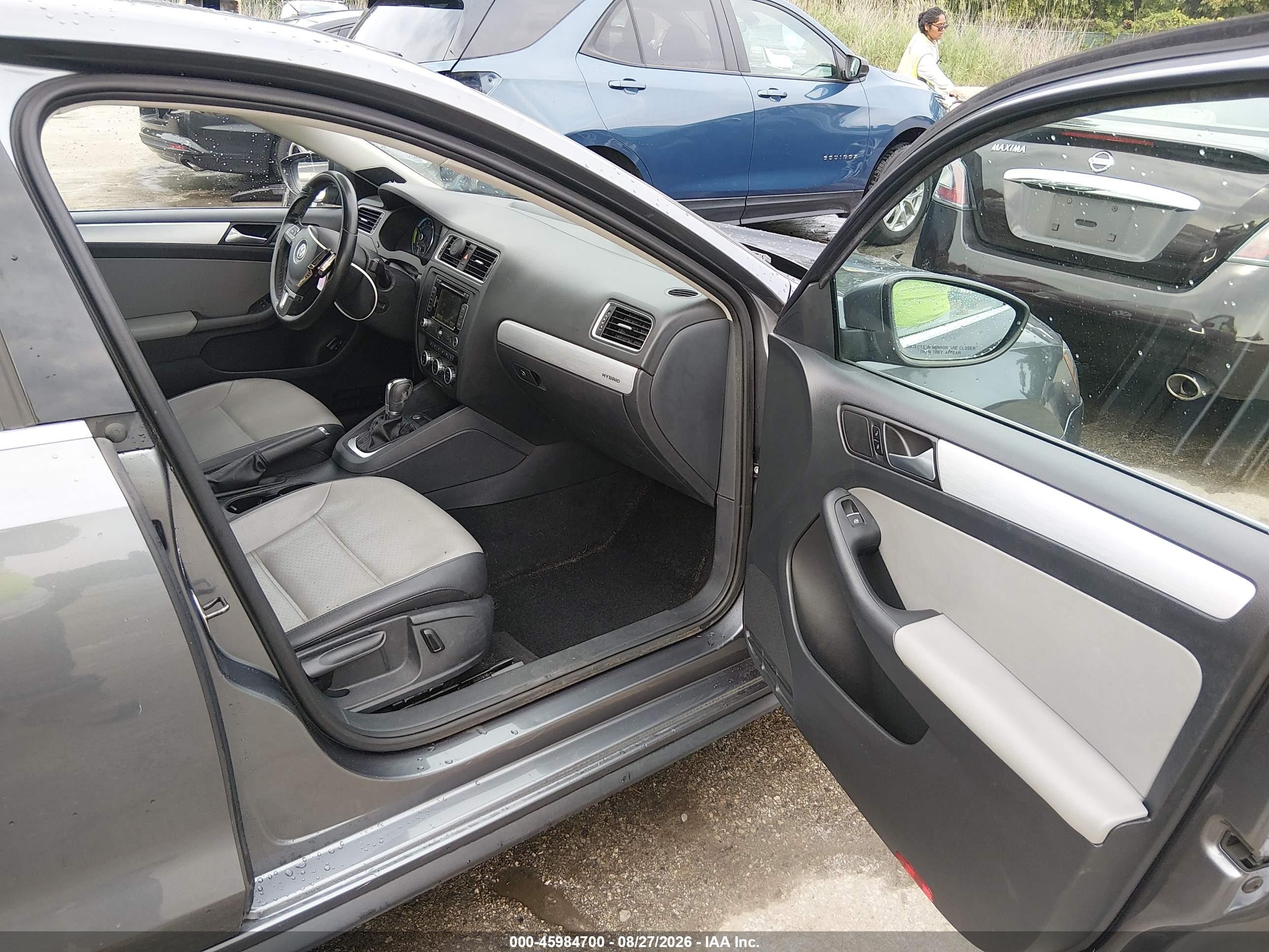 2014 Volkswagen Jetta Hybrid Sel Premium Серый vin: 3VW637AJ4EM277186