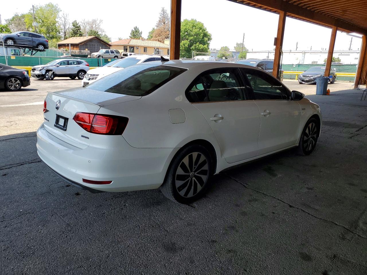 2015 Volkswagen Jetta Hybrid Белый vin: 3VW637AJ4FM407534