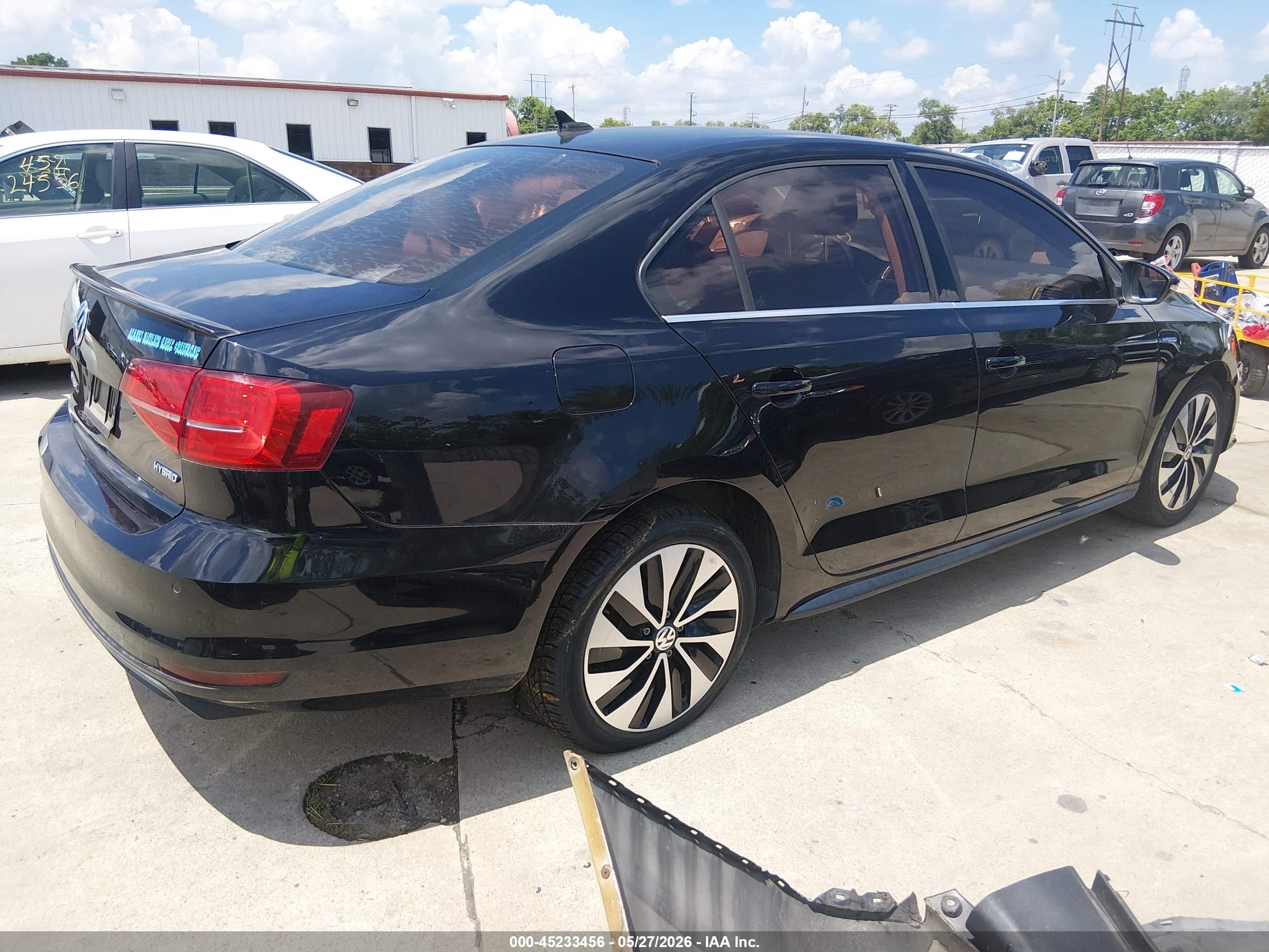 2015 Volkswagen Jetta Hybrid Sel Premium Black vin: 3VW637AJ4FM408375