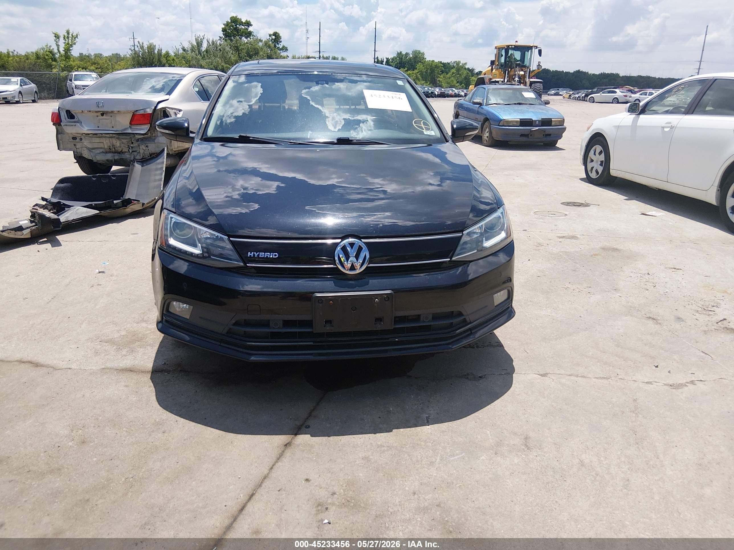 2015 Volkswagen Jetta Hybrid Sel Premium Black vin: 3VW637AJ4FM408375
