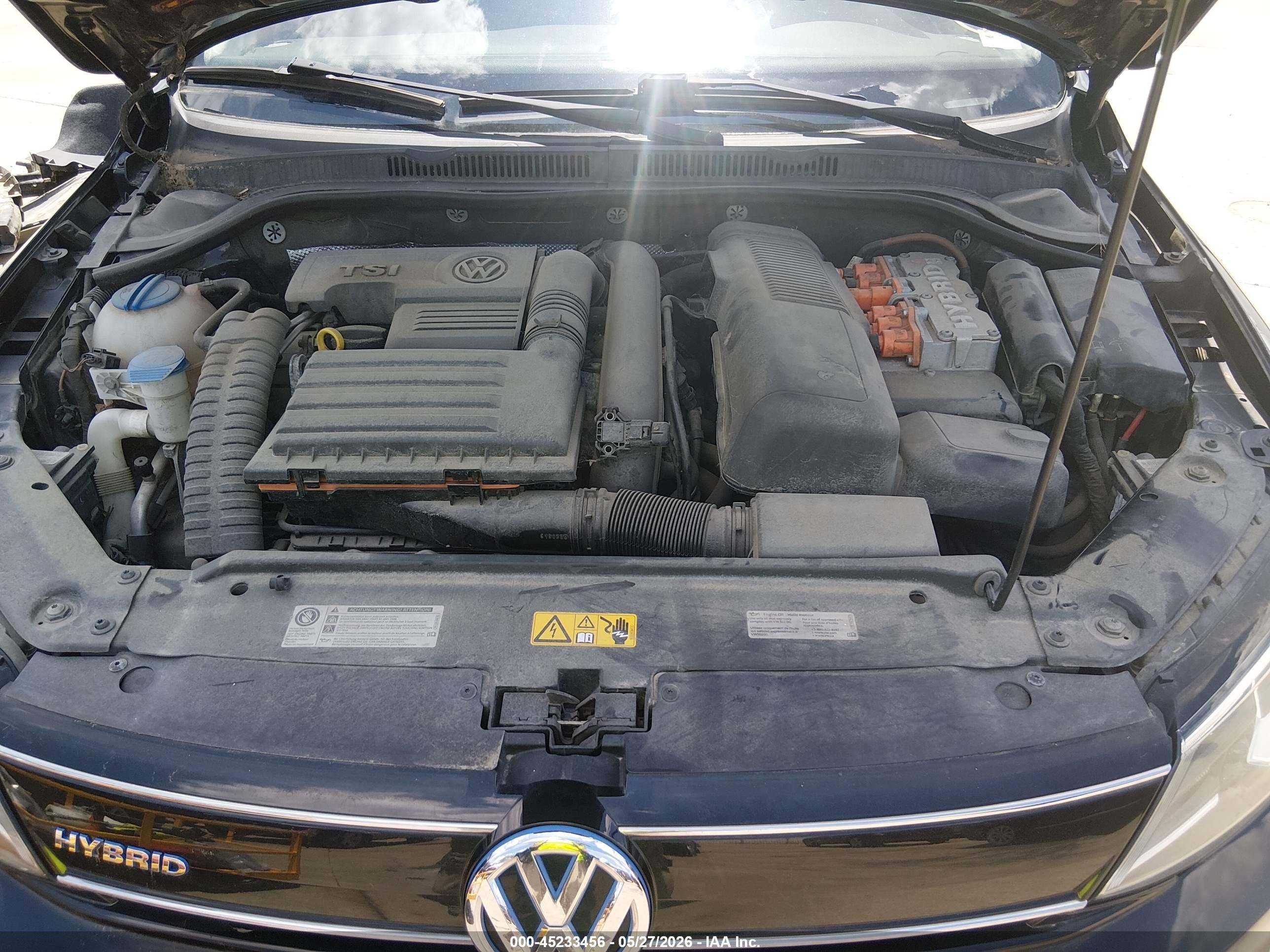 2015 Volkswagen Jetta Hybrid Sel Premium Black vin: 3VW637AJ4FM408375