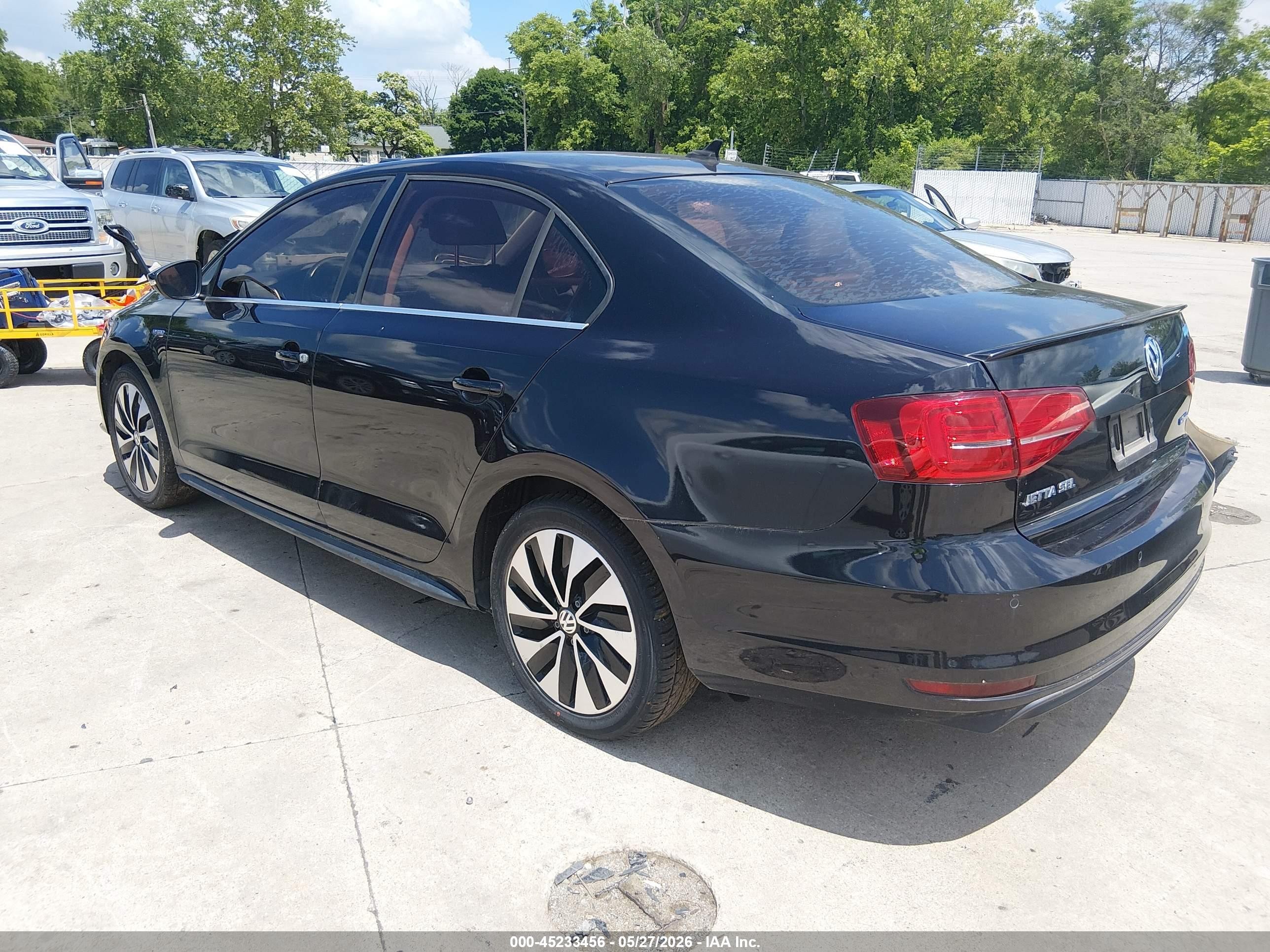 2015 Volkswagen Jetta Hybrid Sel Premium Black vin: 3VW637AJ4FM408375