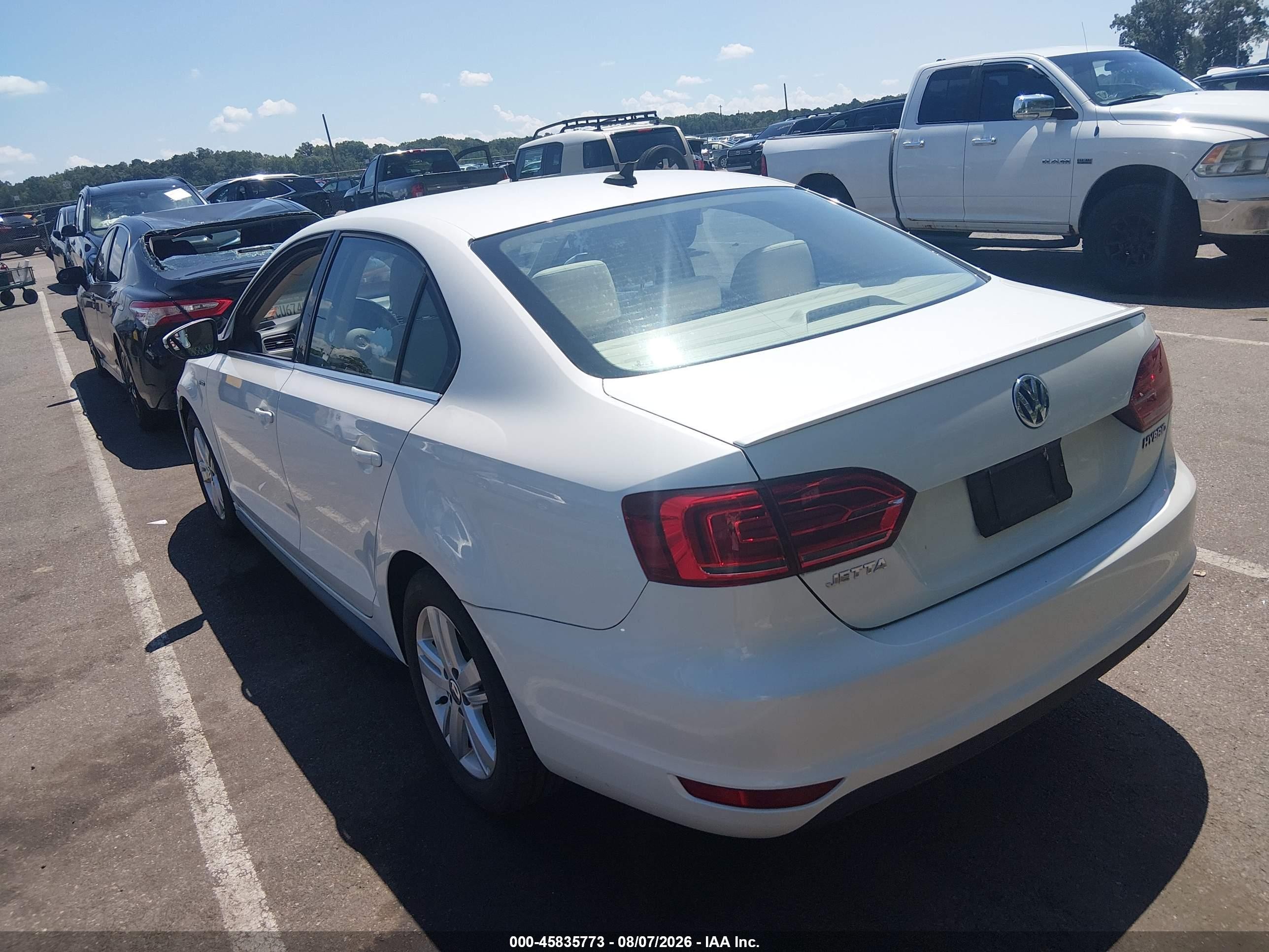 2014 Volkswagen Jetta Hybrid Sel White vin: 3VW637AJ5EM230166