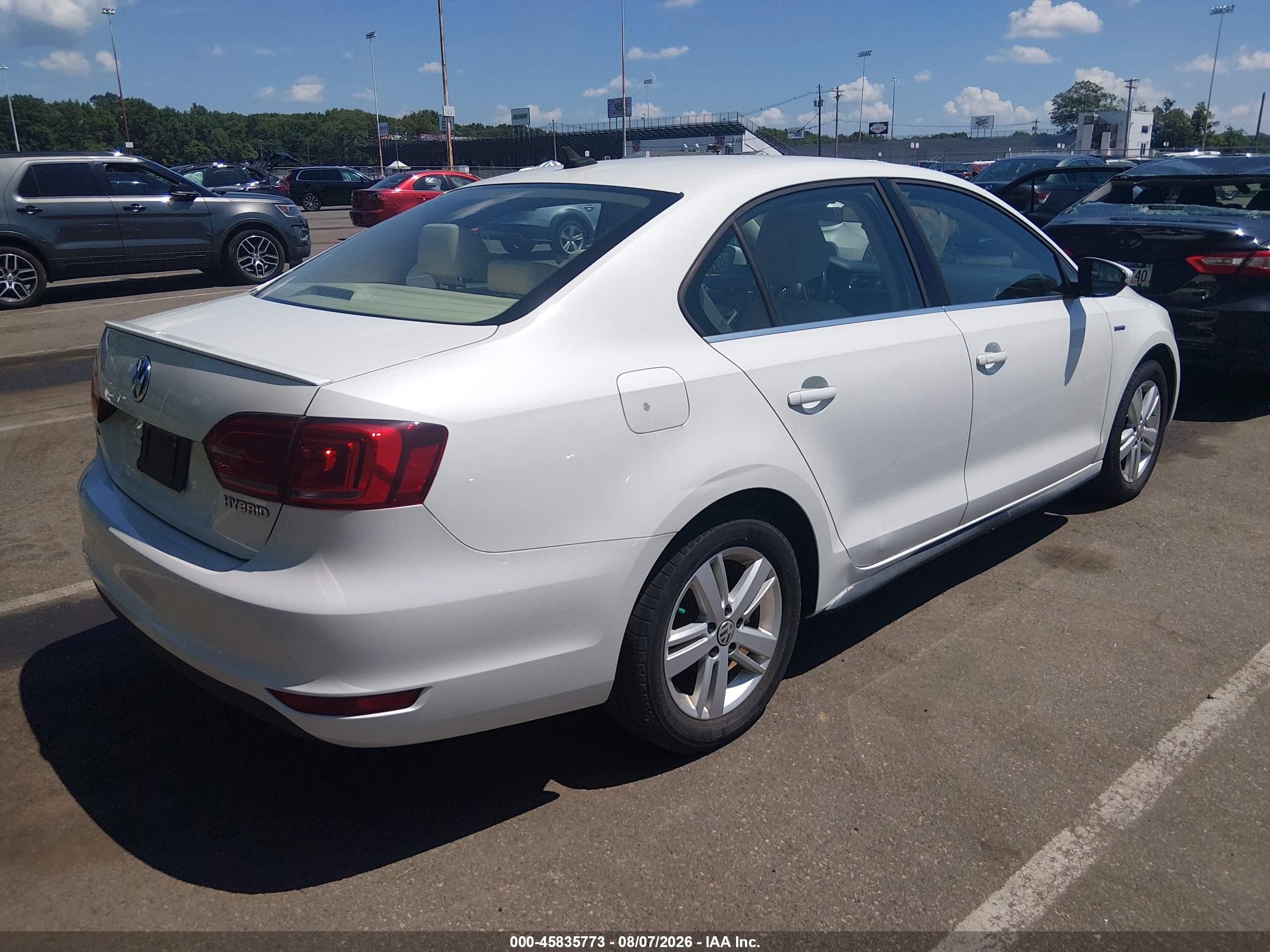 2014 Volkswagen Jetta Hybrid Sel White vin: 3VW637AJ5EM230166