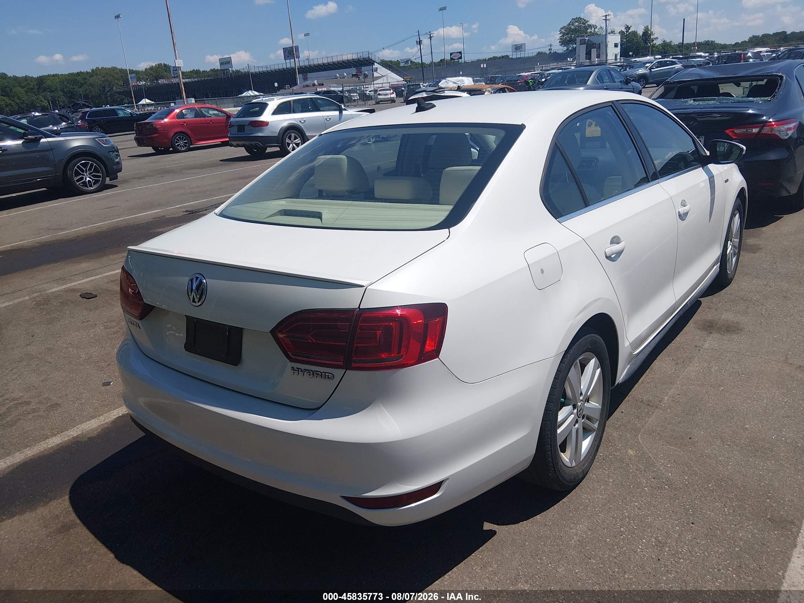 2014 Volkswagen Jetta Hybrid Sel White vin: 3VW637AJ5EM230166