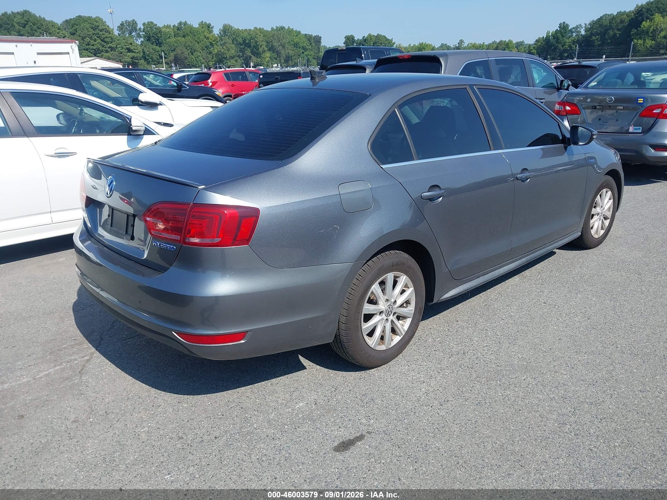 2013 Volkswagen Jetta Hybrid Se Gray vin: 3VW637AJ6DM280234