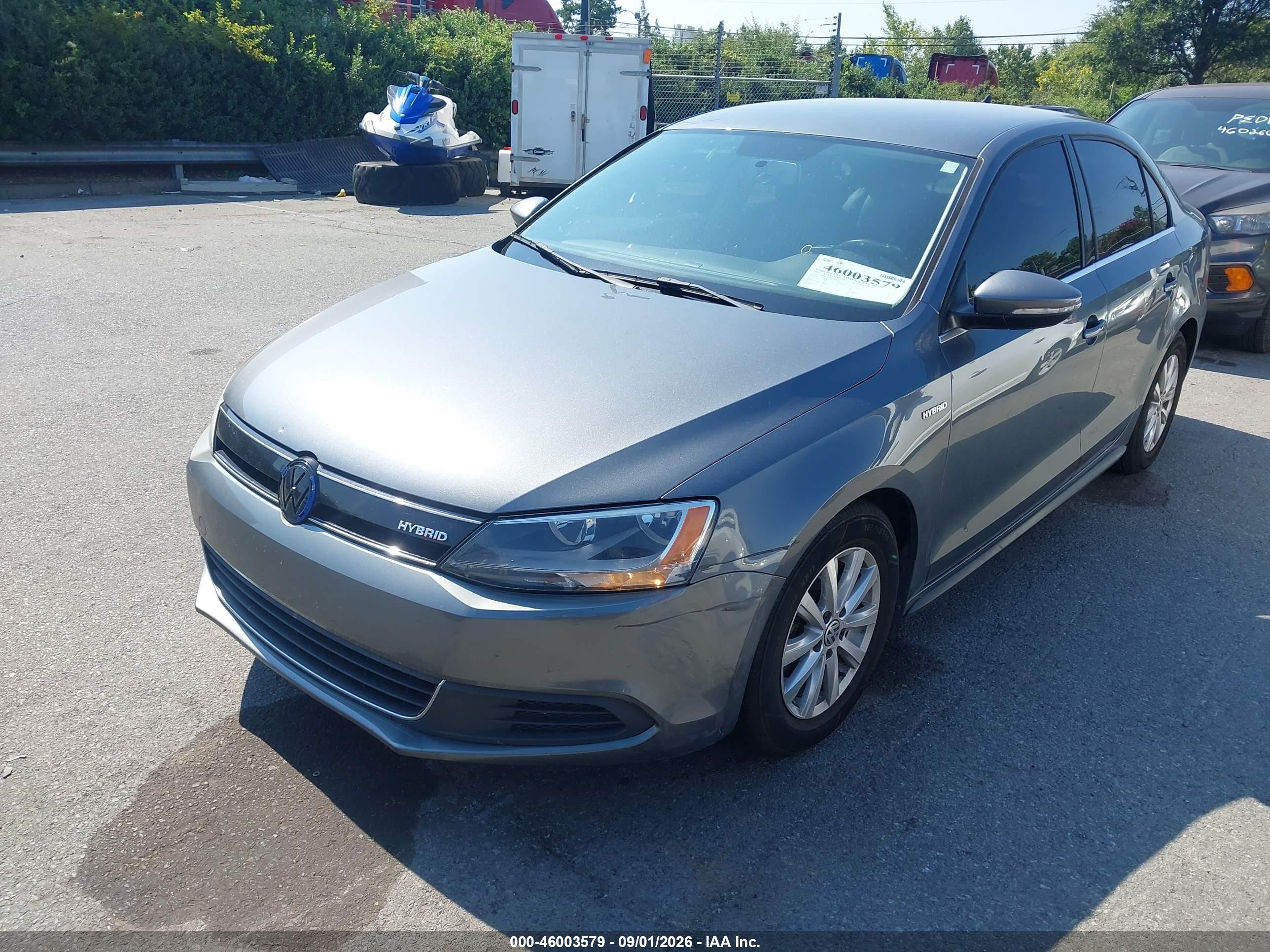 2013 Volkswagen Jetta Hybrid Se Gray vin: 3VW637AJ6DM280234