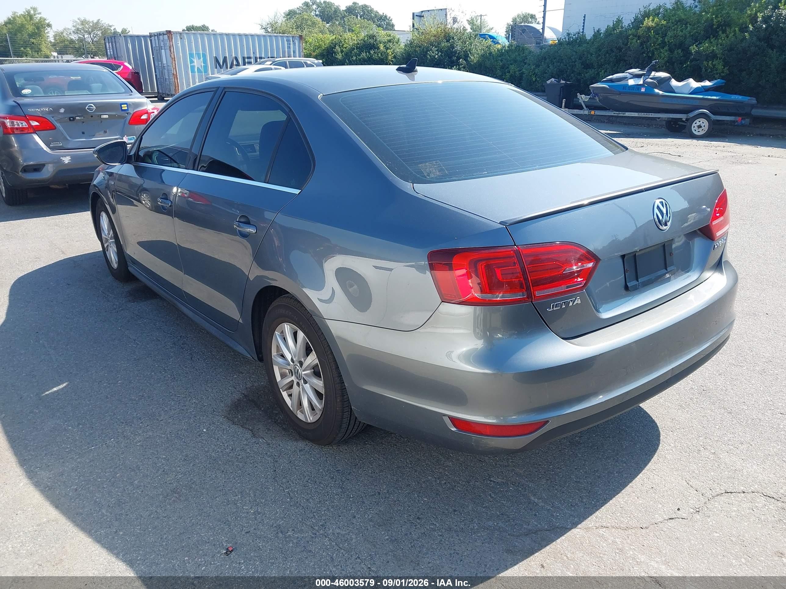 2013 Volkswagen Jetta Hybrid Se Gray vin: 3VW637AJ6DM280234