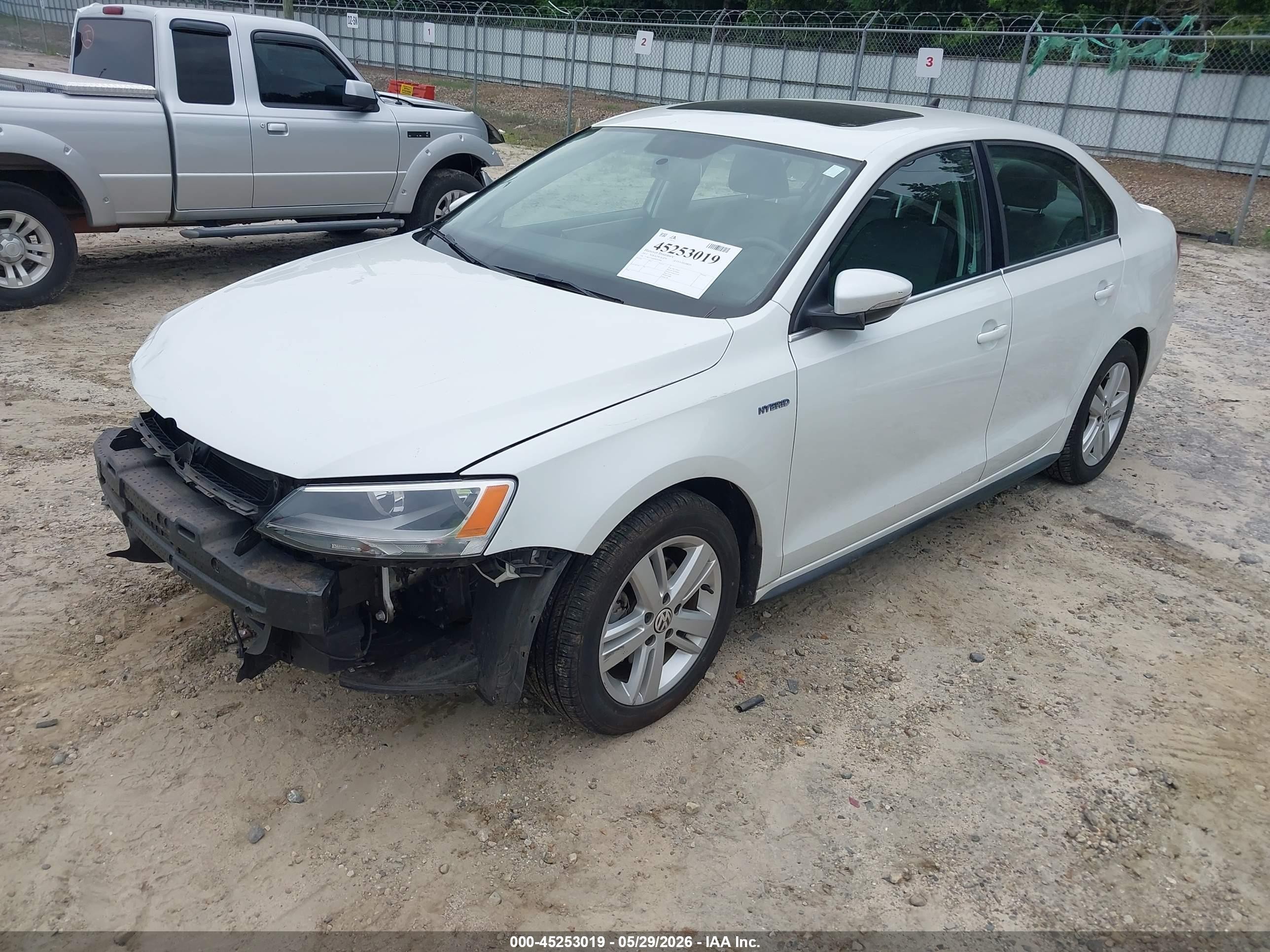 2013 Volkswagen Jetta Hybrid Sel White vin: 3VW637AJ6DM283098