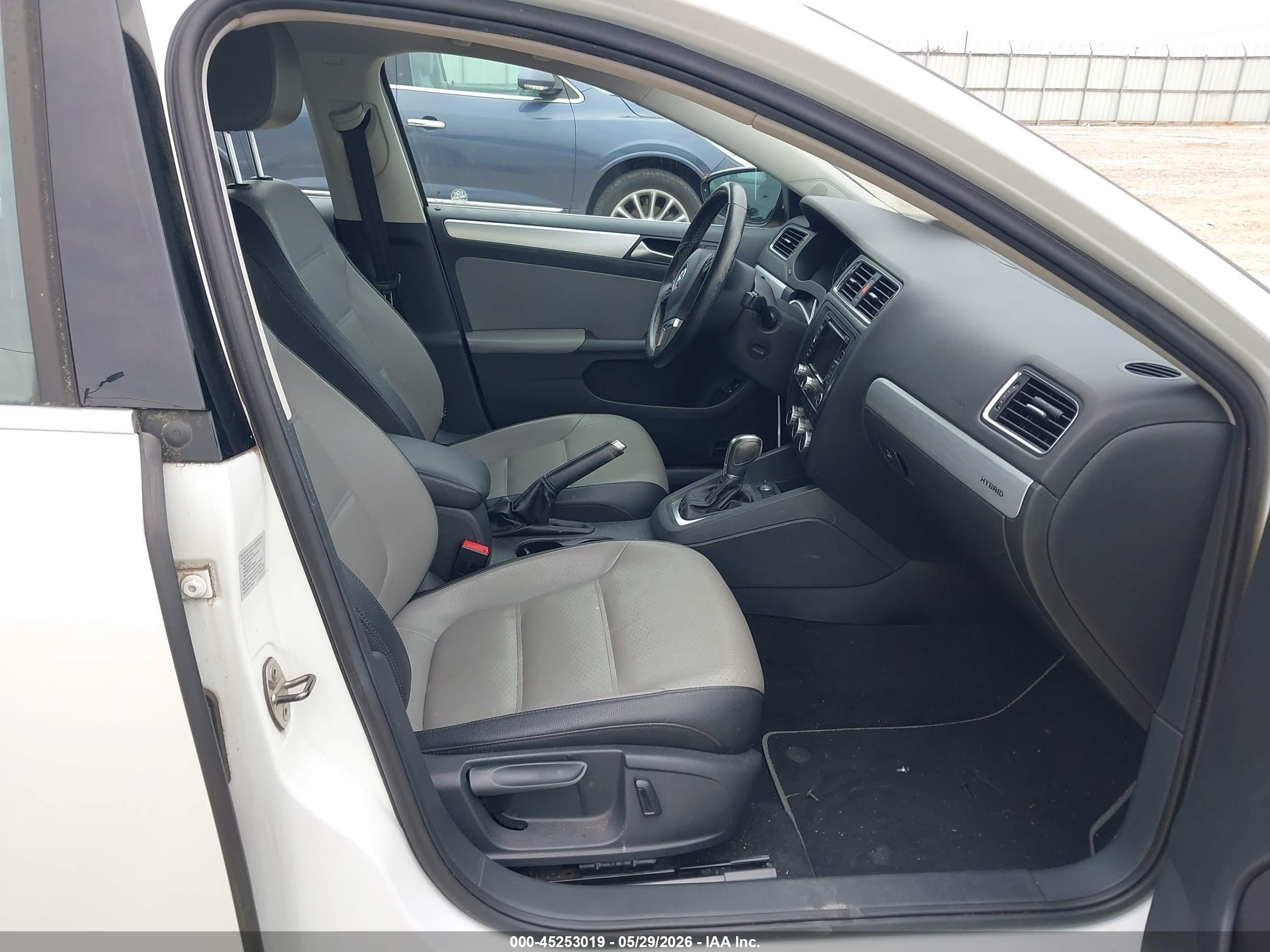 2013 Volkswagen Jetta Hybrid Sel White vin: 3VW637AJ6DM283098