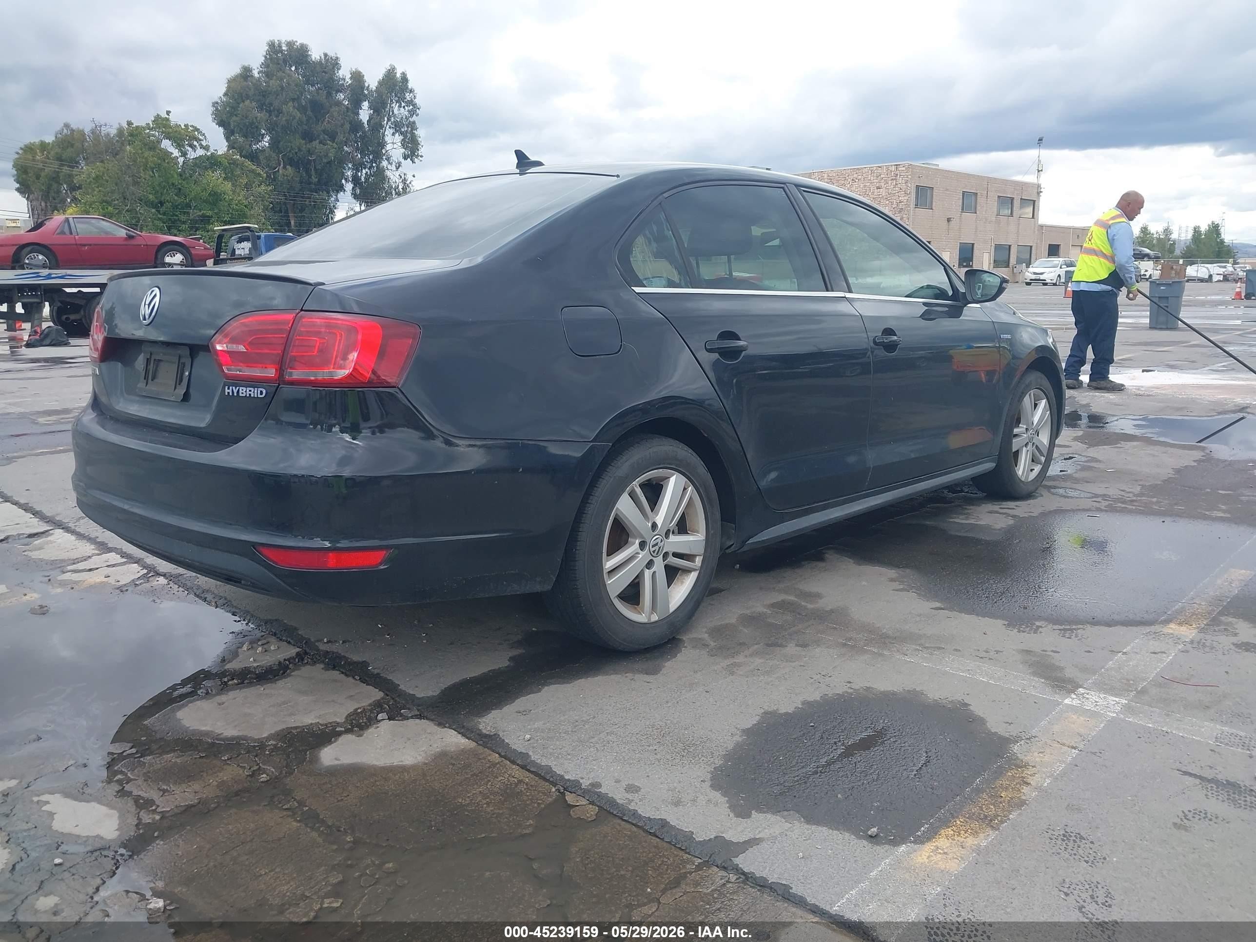 2014 Volkswagen Jetta Hybrid Sel Black vin: 3VW637AJ6EM284124