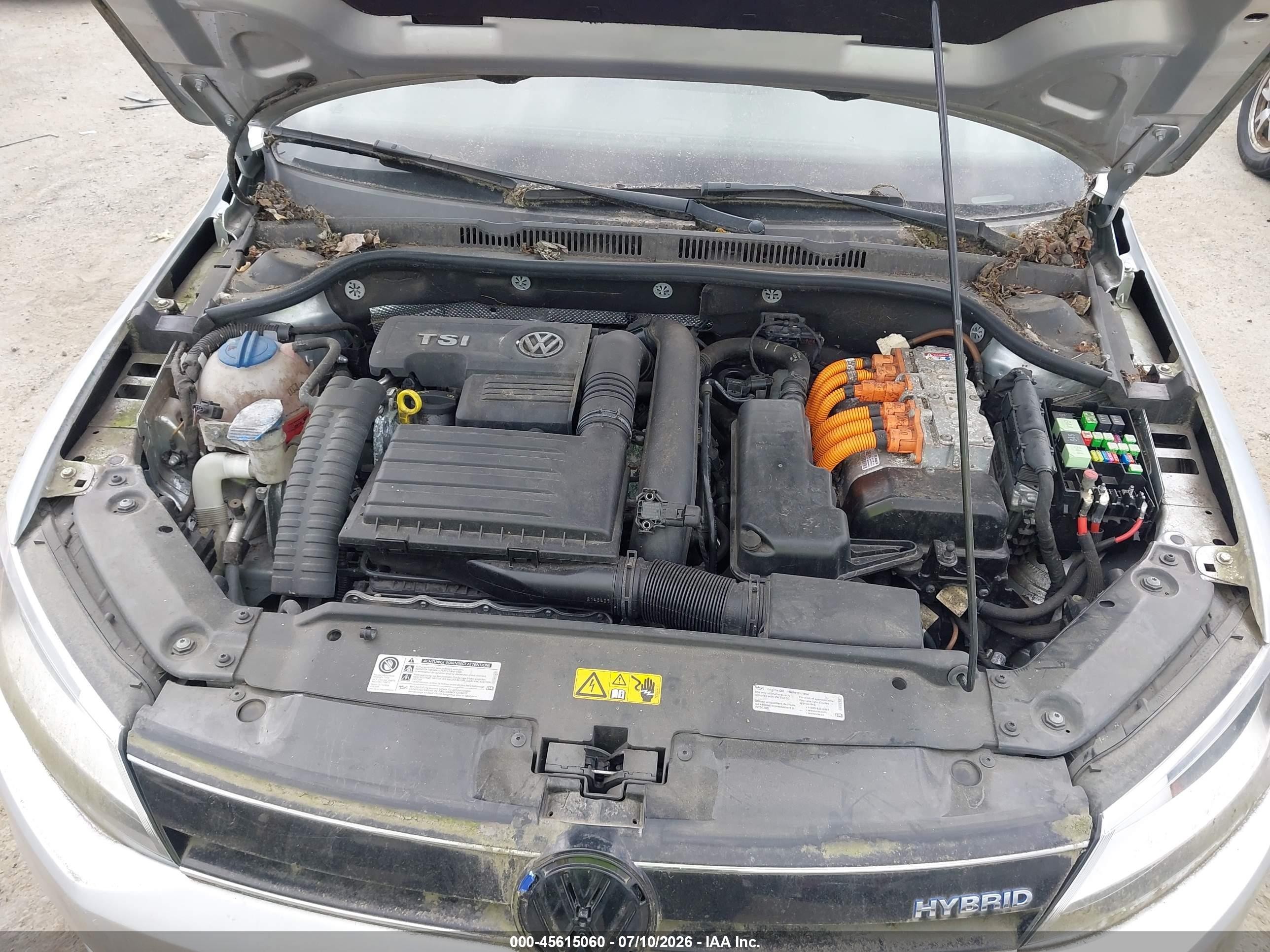 2014 Volkswagen Jetta Hybrid Sel Silver vin: 3VW637AJ6EM332365