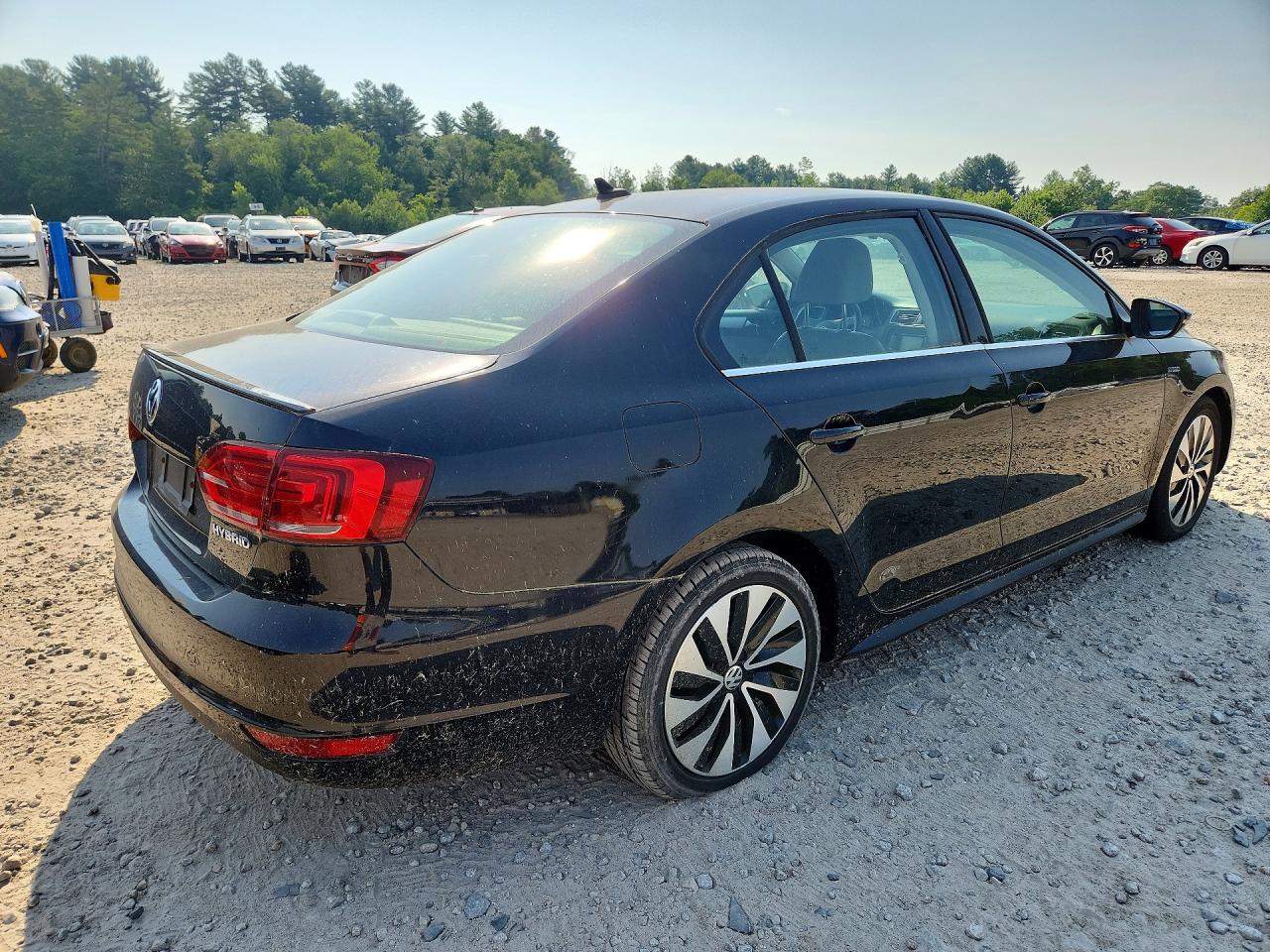 2013 Volkswagen Jetta Hybrid Black vin: 3VW637AJ8DM226031