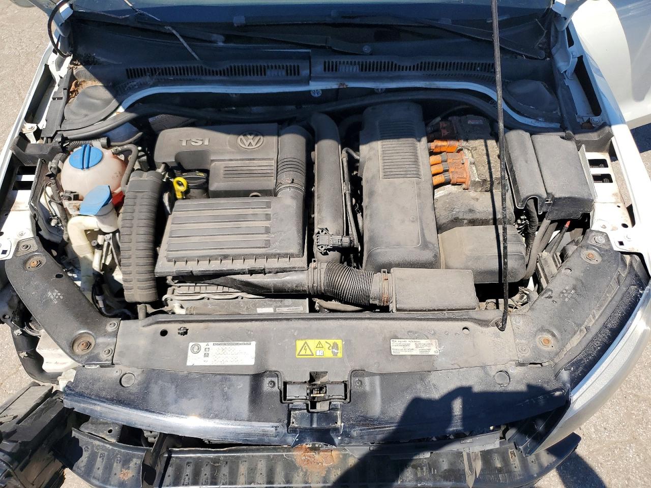 2013 Volkswagen Jetta Hybrid White vin: 3VW637AJ8DM251477