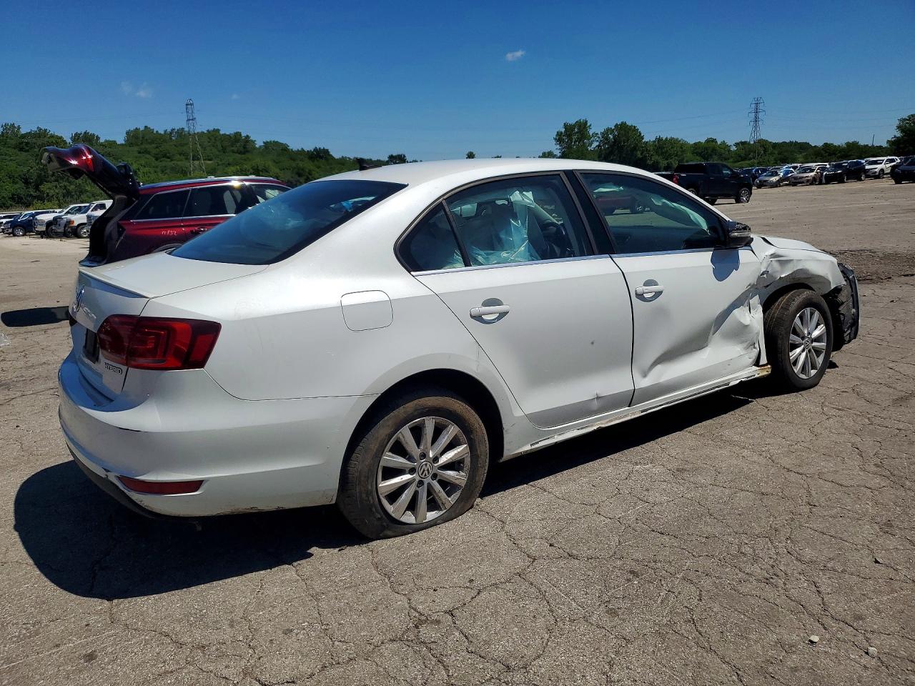2013 Volkswagen Jetta Hybrid White vin: 3VW637AJ8DM251477