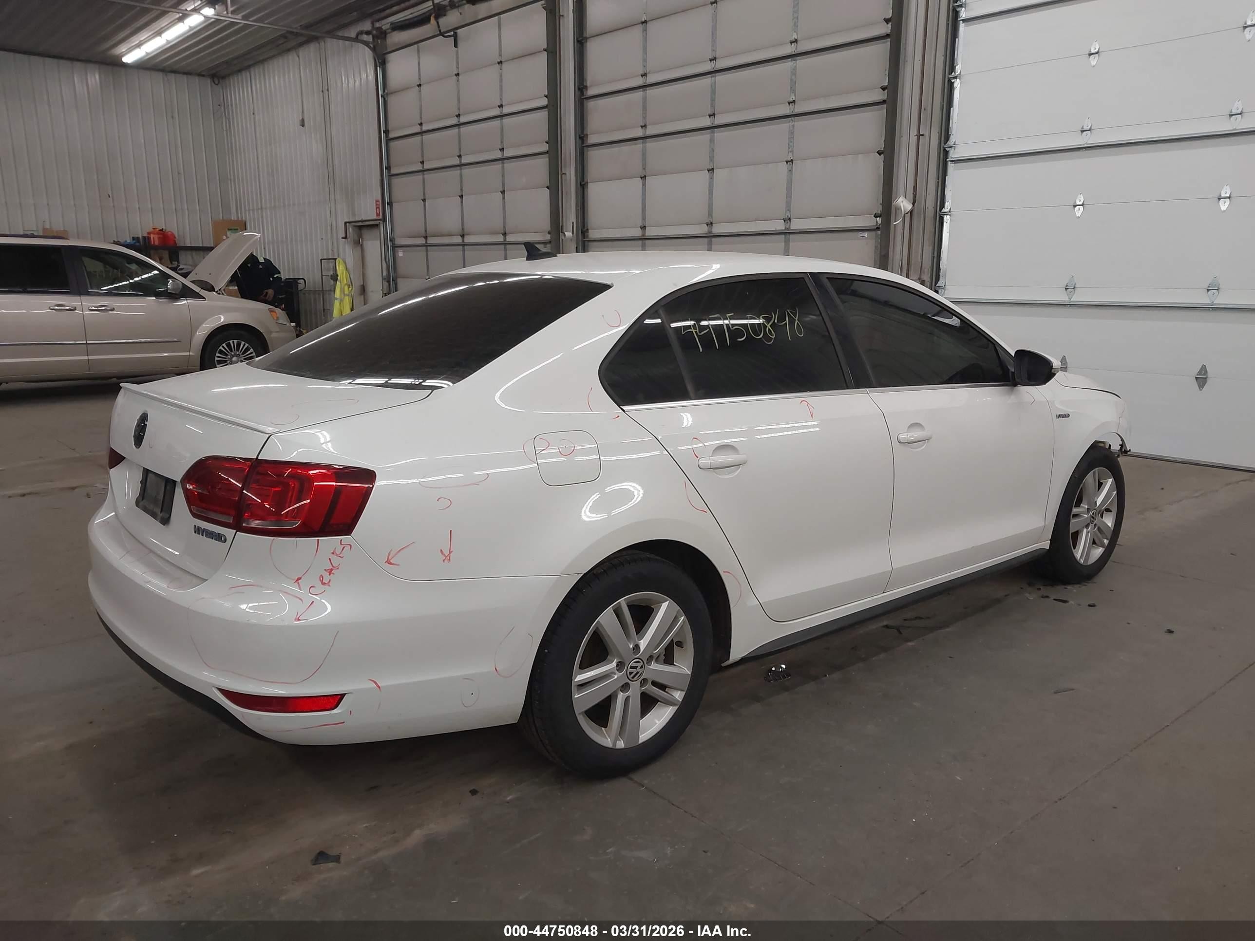 2014 Volkswagen Jetta Hybrid Sel White vin: 3VW637AJ8EM234079