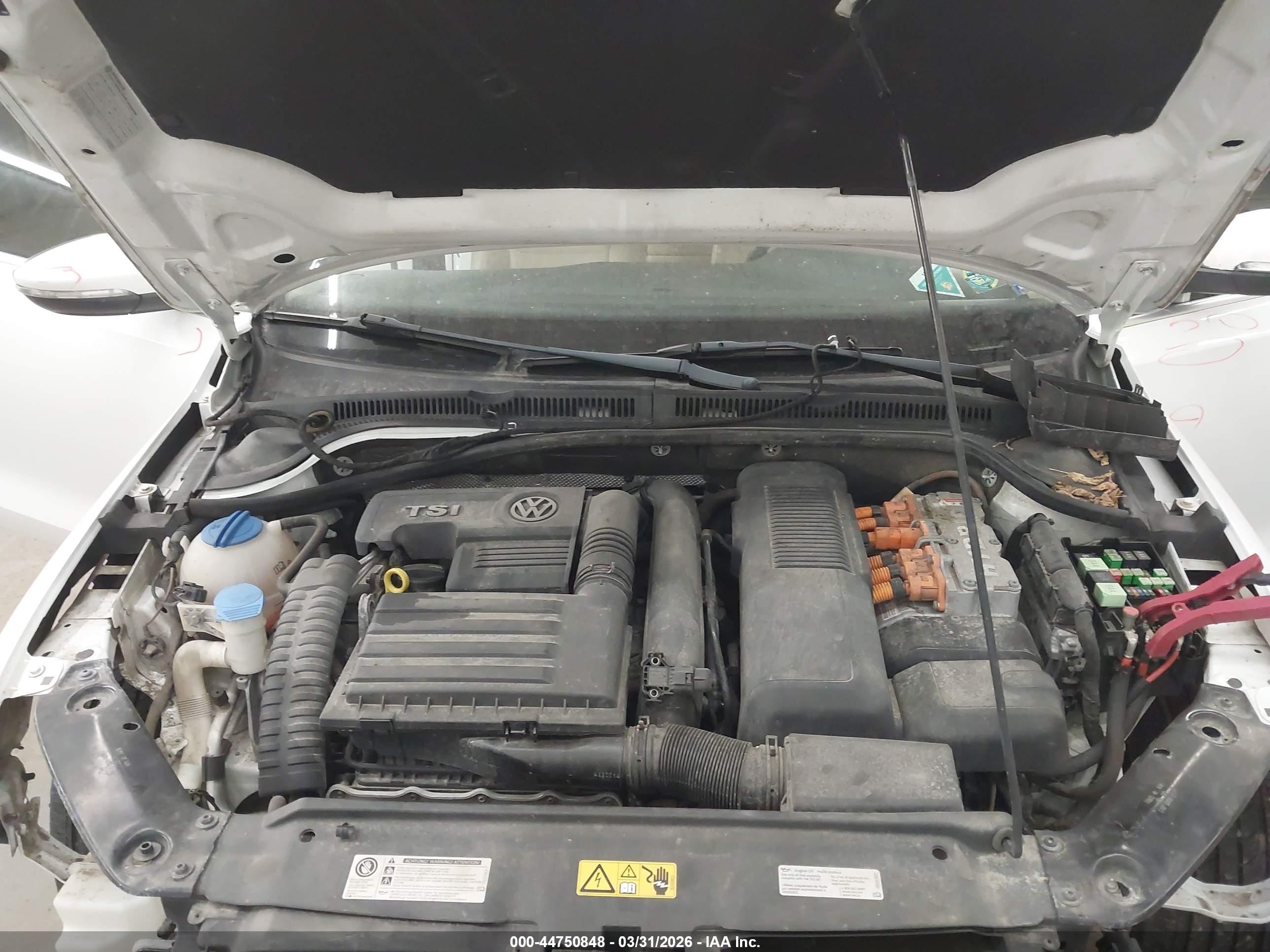 2014 Volkswagen Jetta Hybrid Sel White vin: 3VW637AJ8EM234079