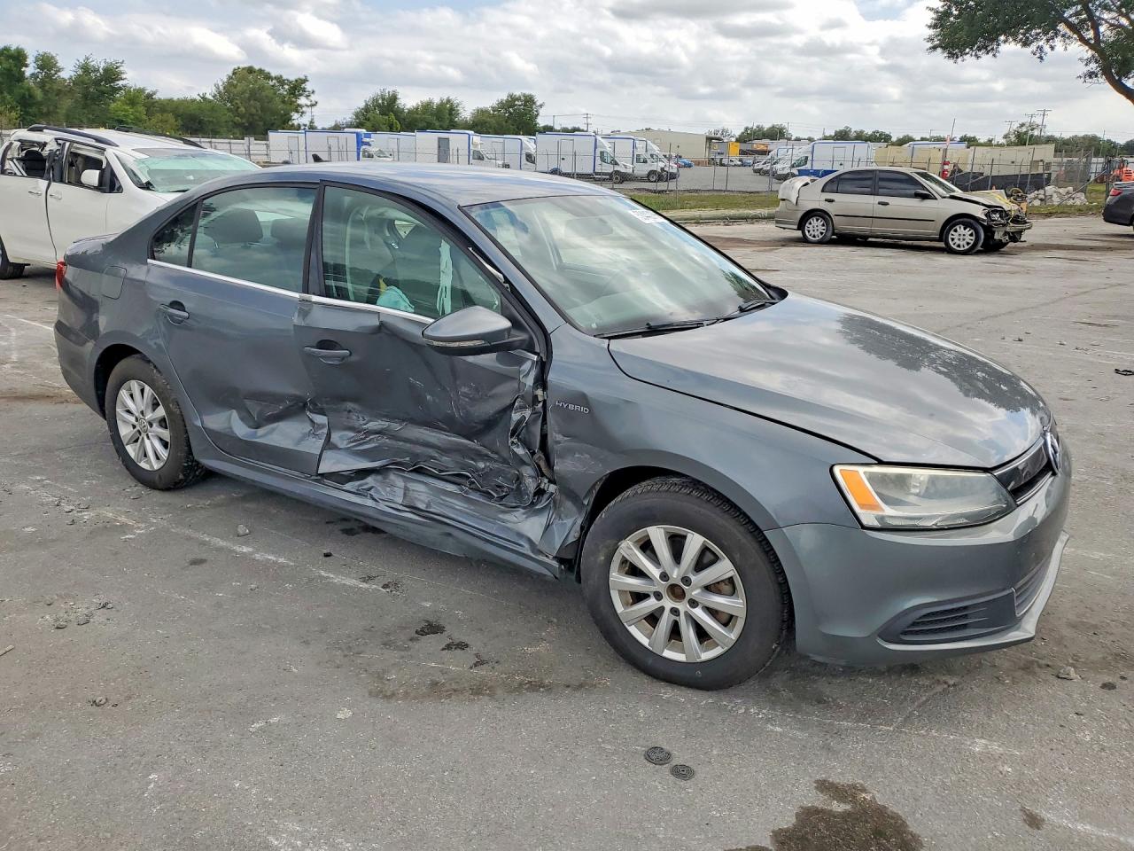 2013 Volkswagen Jetta Hybrid Gray vin: 3VW637AJ9DM246000