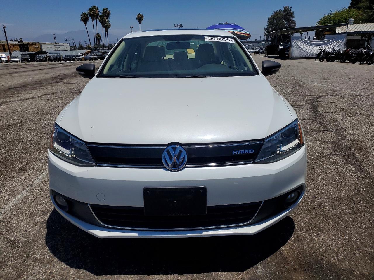 2013 Volkswagen Jetta Hybrid White vin: 3VW637AJ9DM284441
