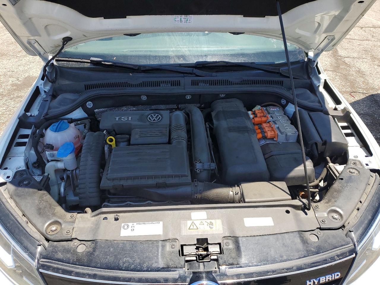 2013 Volkswagen Jetta Hybrid White vin: 3VW637AJ9DM284441