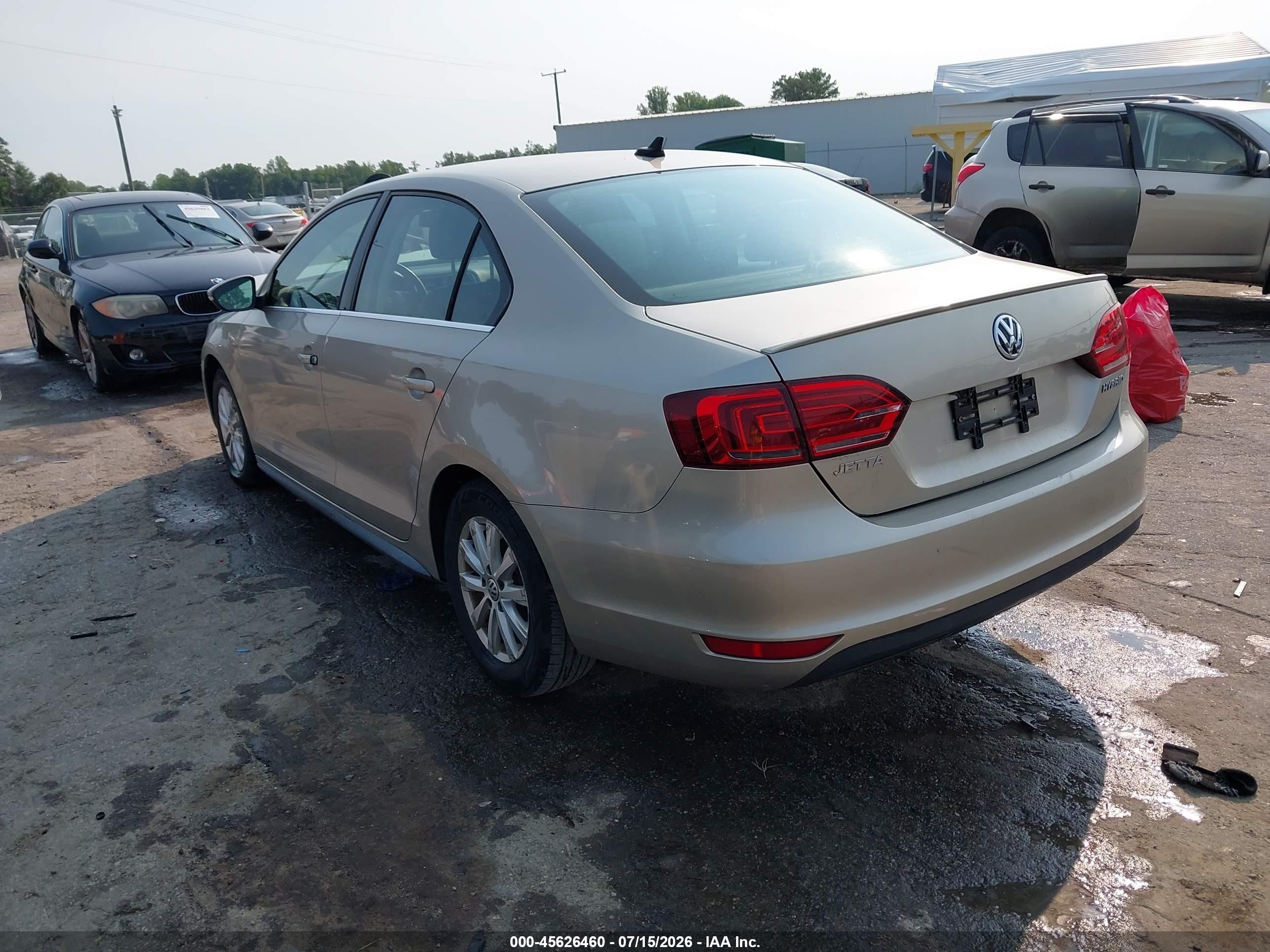2013 Volkswagen Jetta Hybrid Se Gold vin: 3VW637AJ9DM308253