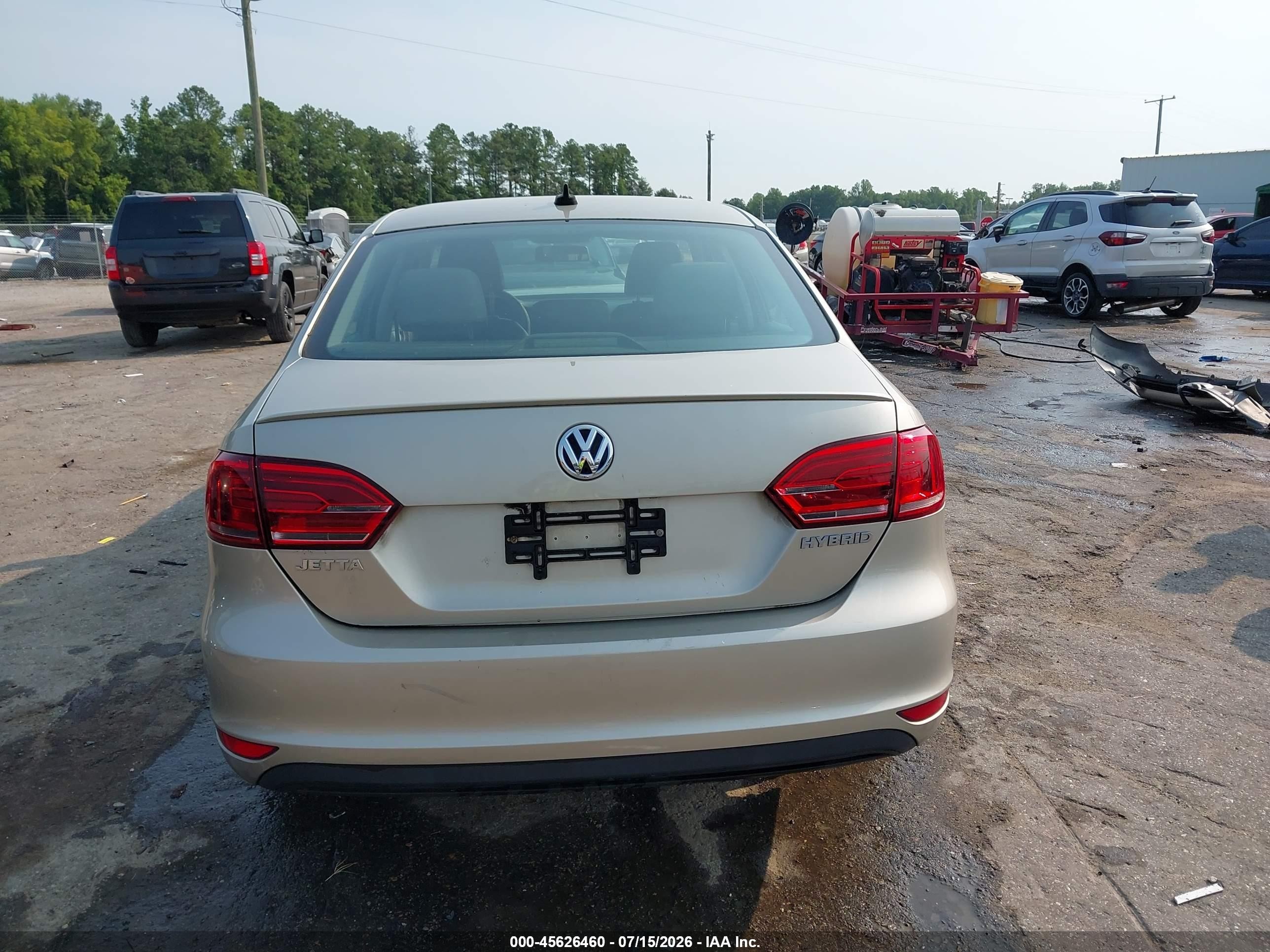 2013 Volkswagen Jetta Hybrid Se Gold vin: 3VW637AJ9DM308253