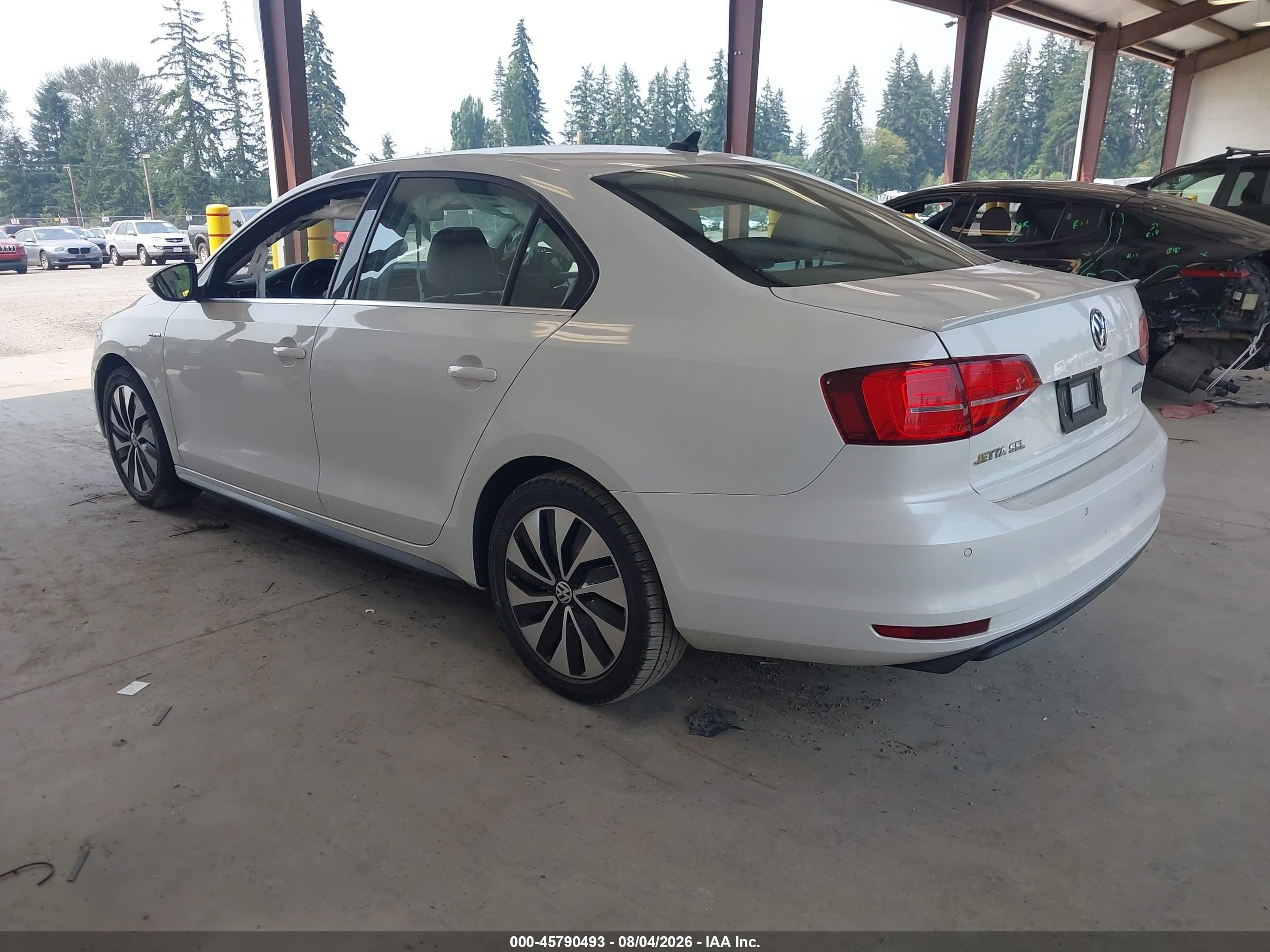 2015 Volkswagen Jetta Hybrid Sel Premium White vin: 3VW637AJXFM307454